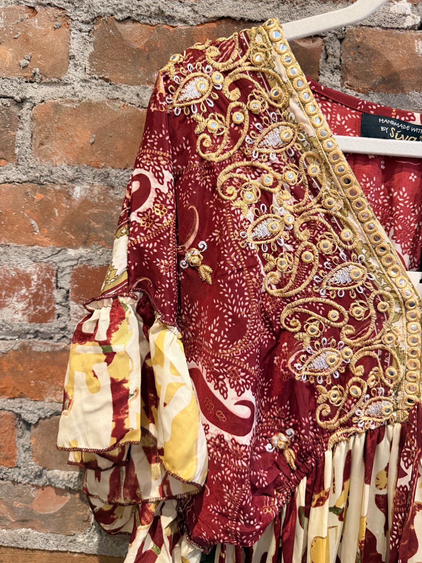Solstice Kaftan dress - maroon