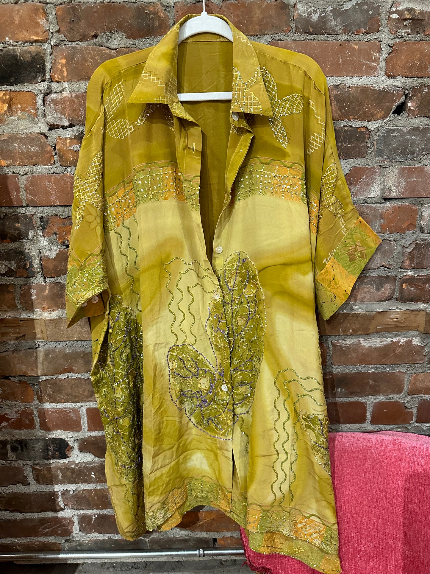 The painters trousers - chartreuse and cream