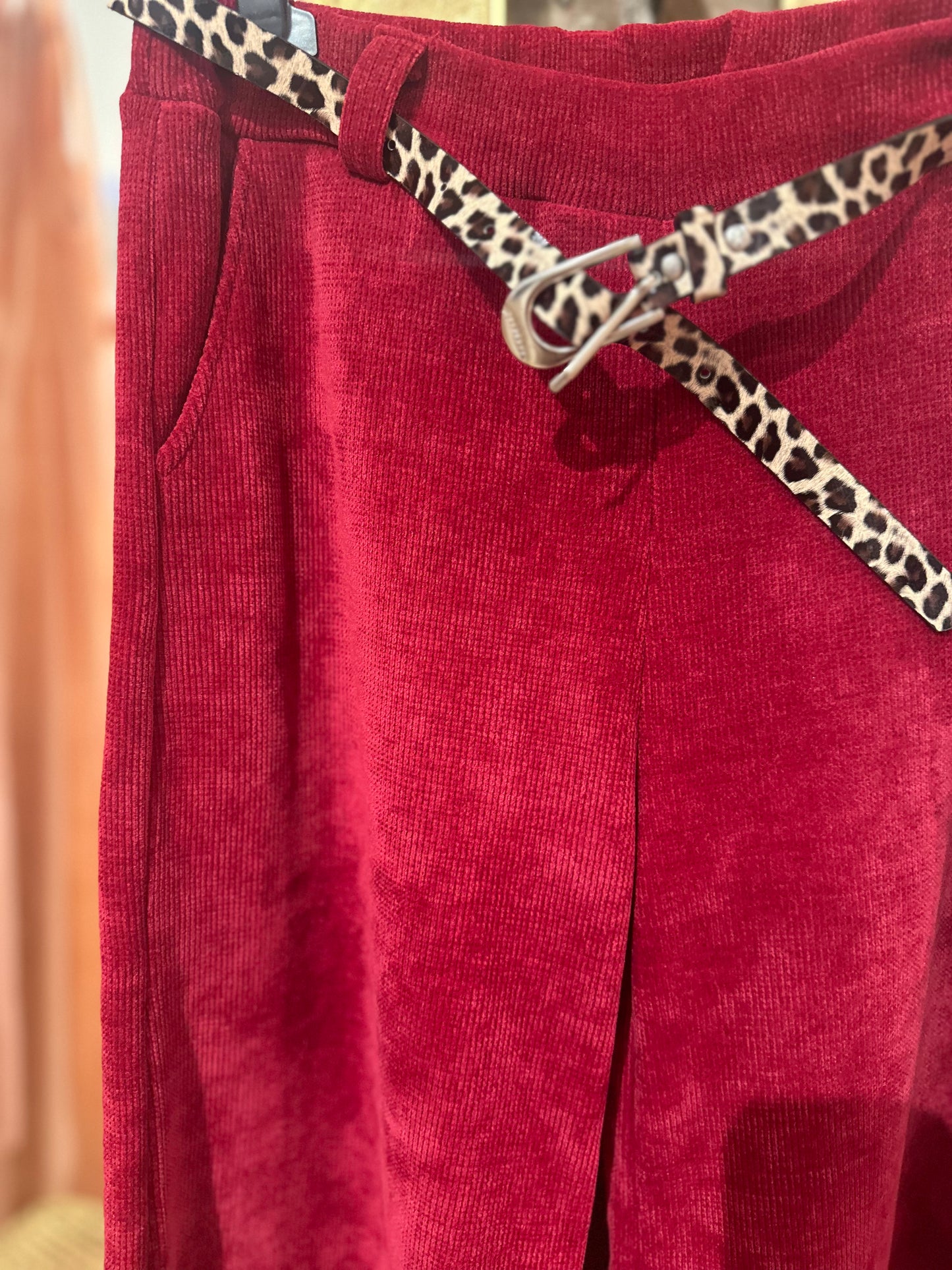 Soft velvet pants - Burgandy