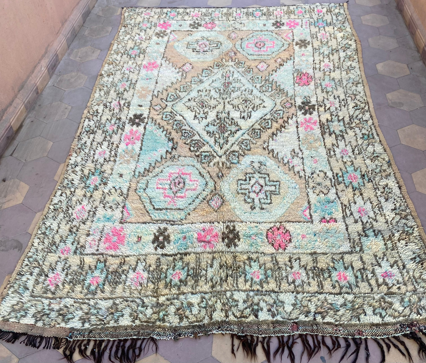 Pure wool handwoven Moroccan rug- Chaima (Copy)