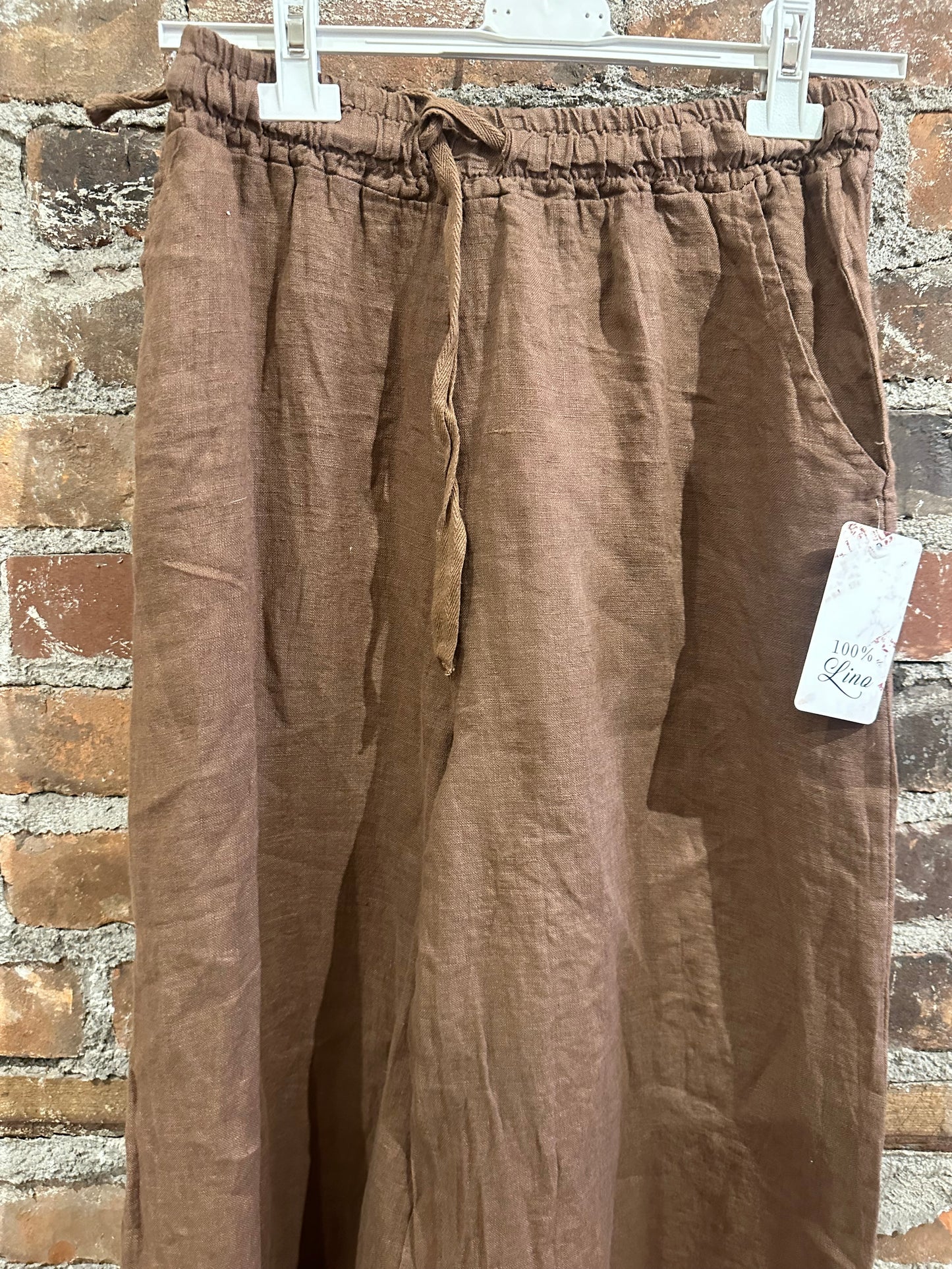 Linen trousers- chocolate