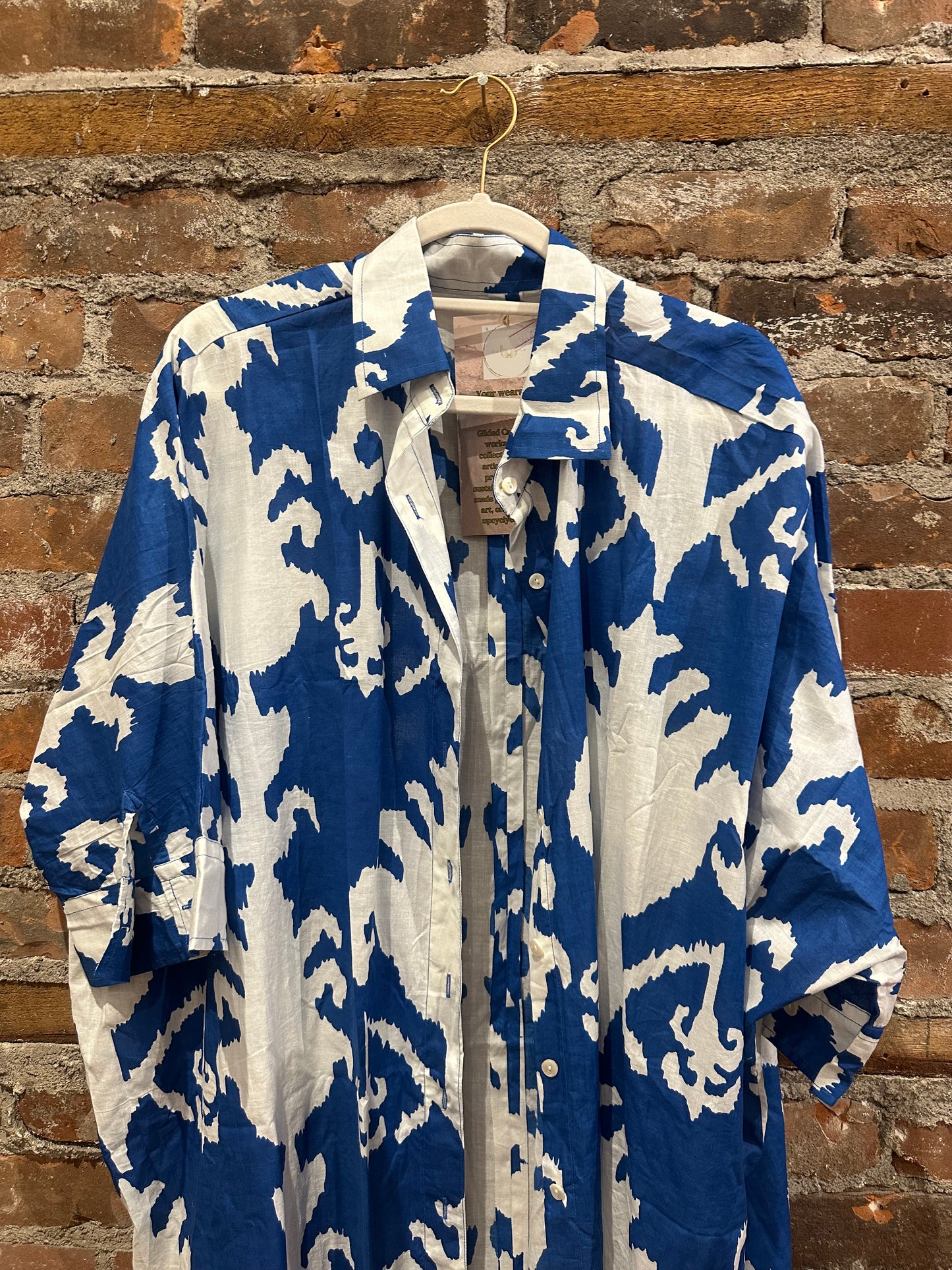 The Painters shirt dress-royal blue