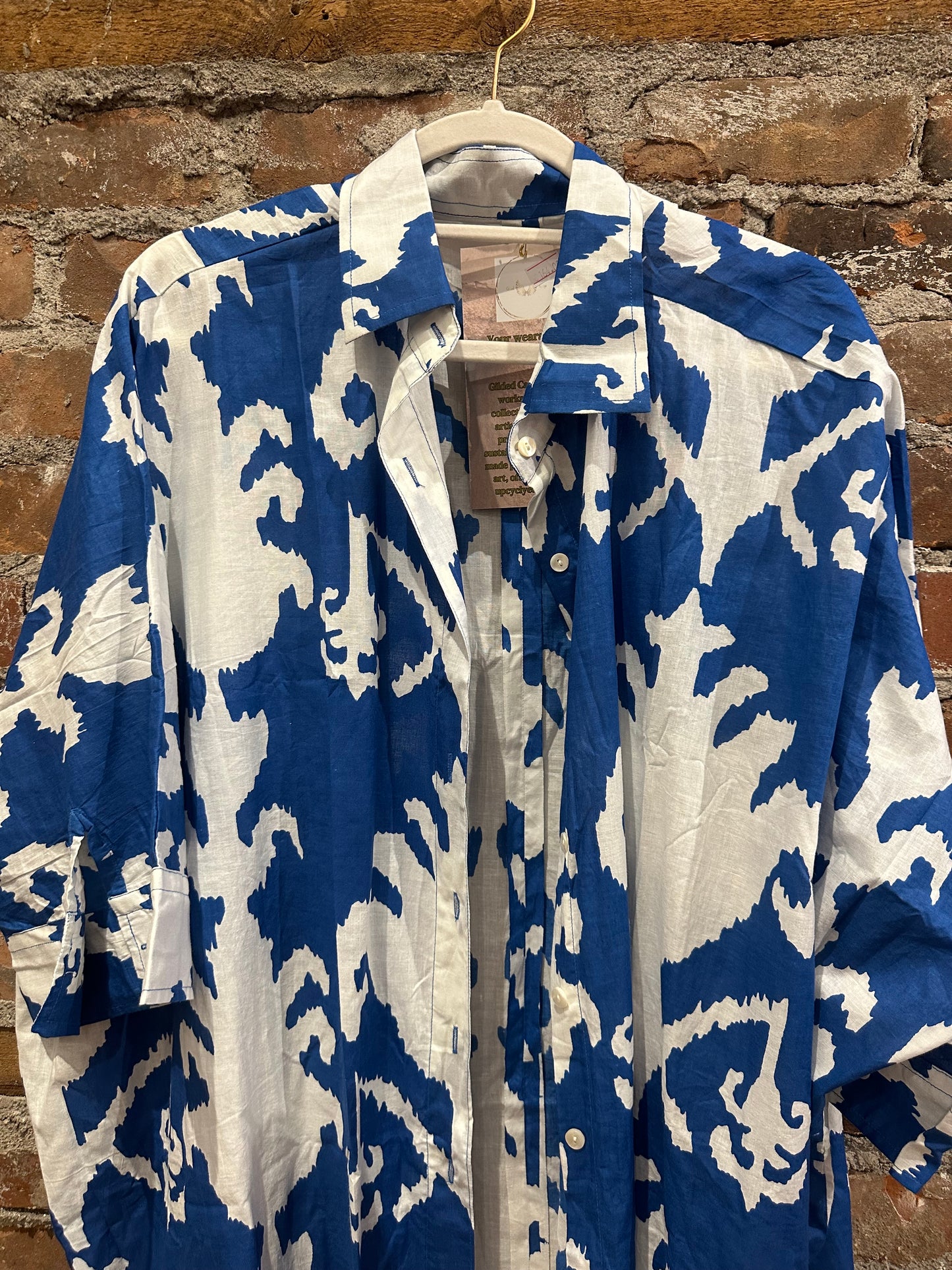 The Painters shirt dress-royal blue