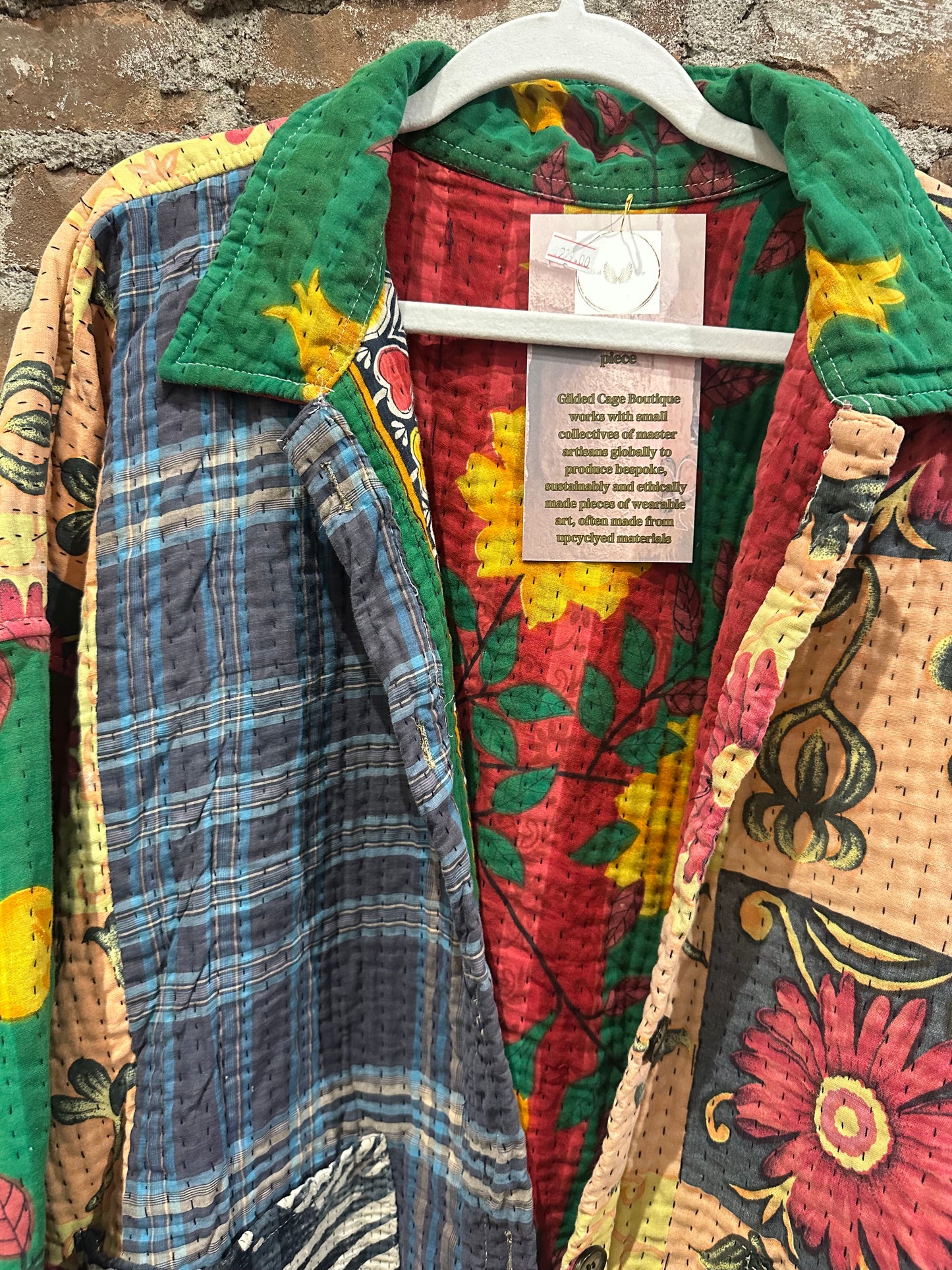 Reversible Kantha Coat- multi