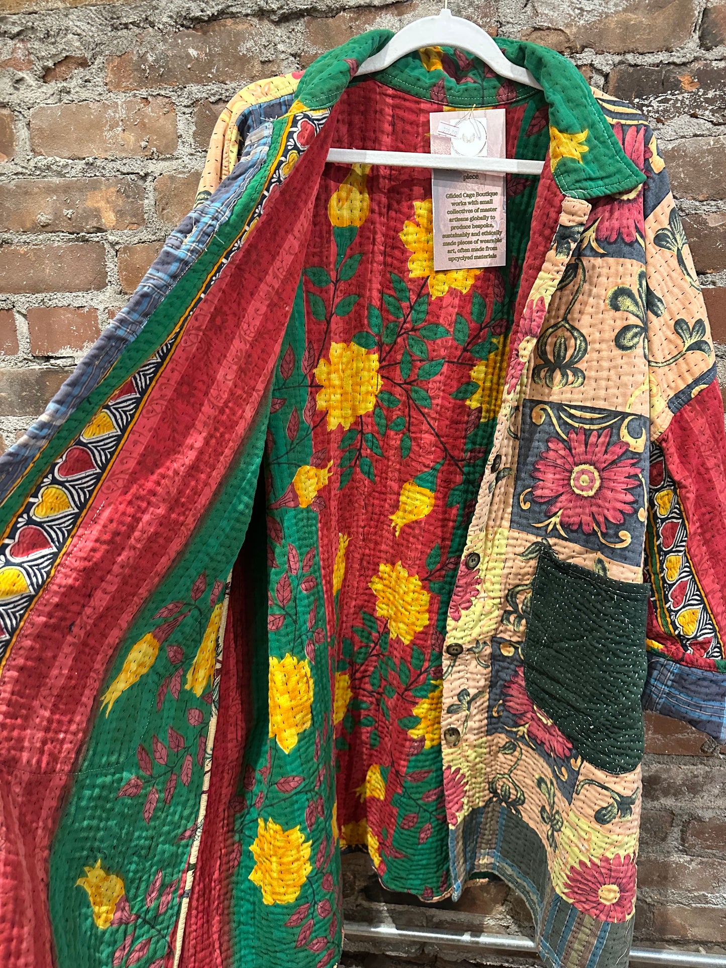 Reversible Kantha Coat- multi