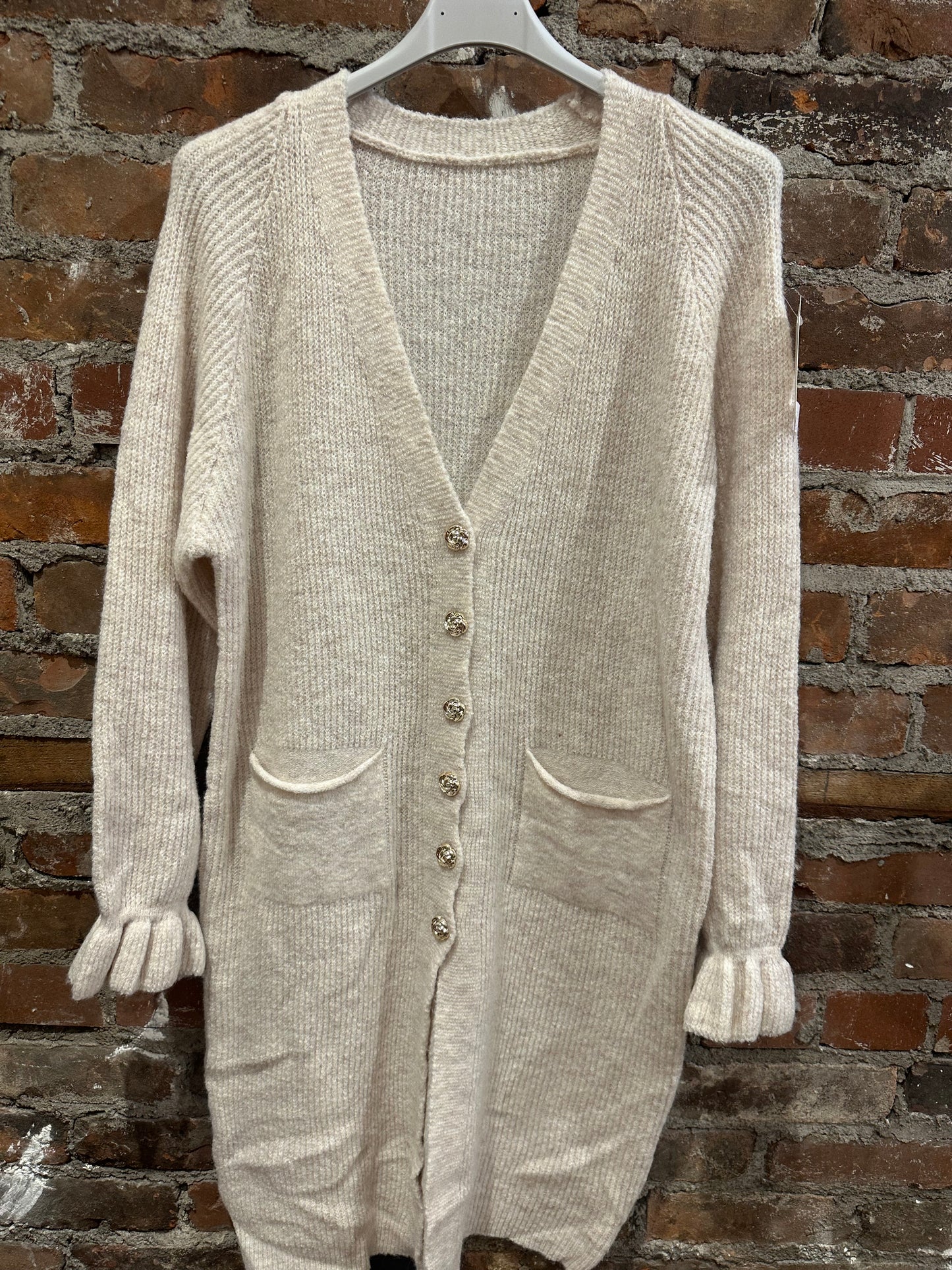 Cashmere feel cardigan - cream
