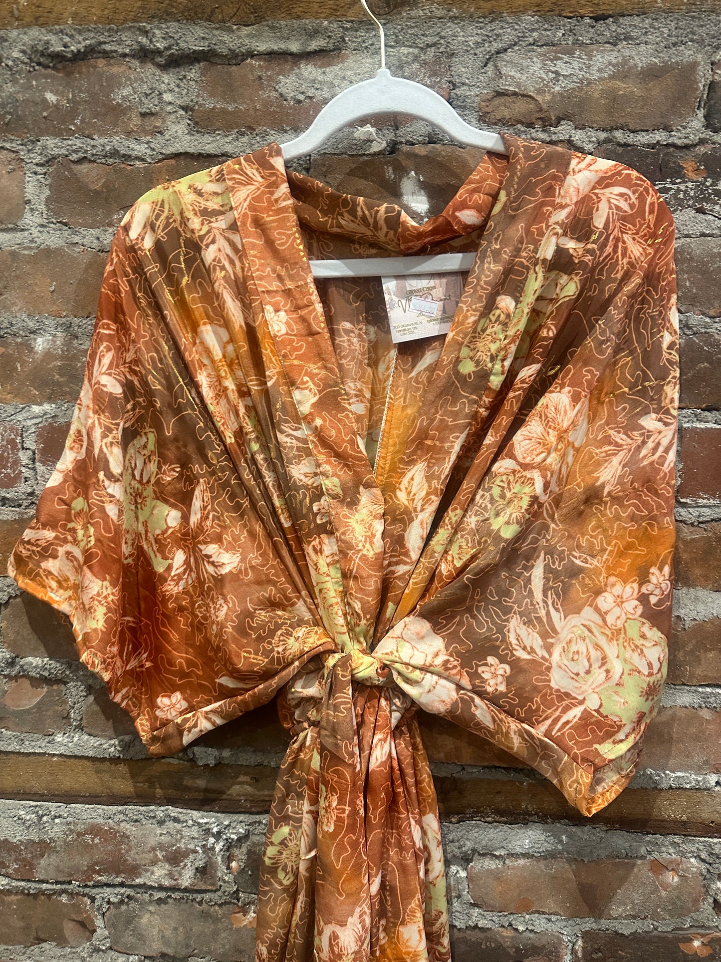 The Haven kimono sleeved dress- rust