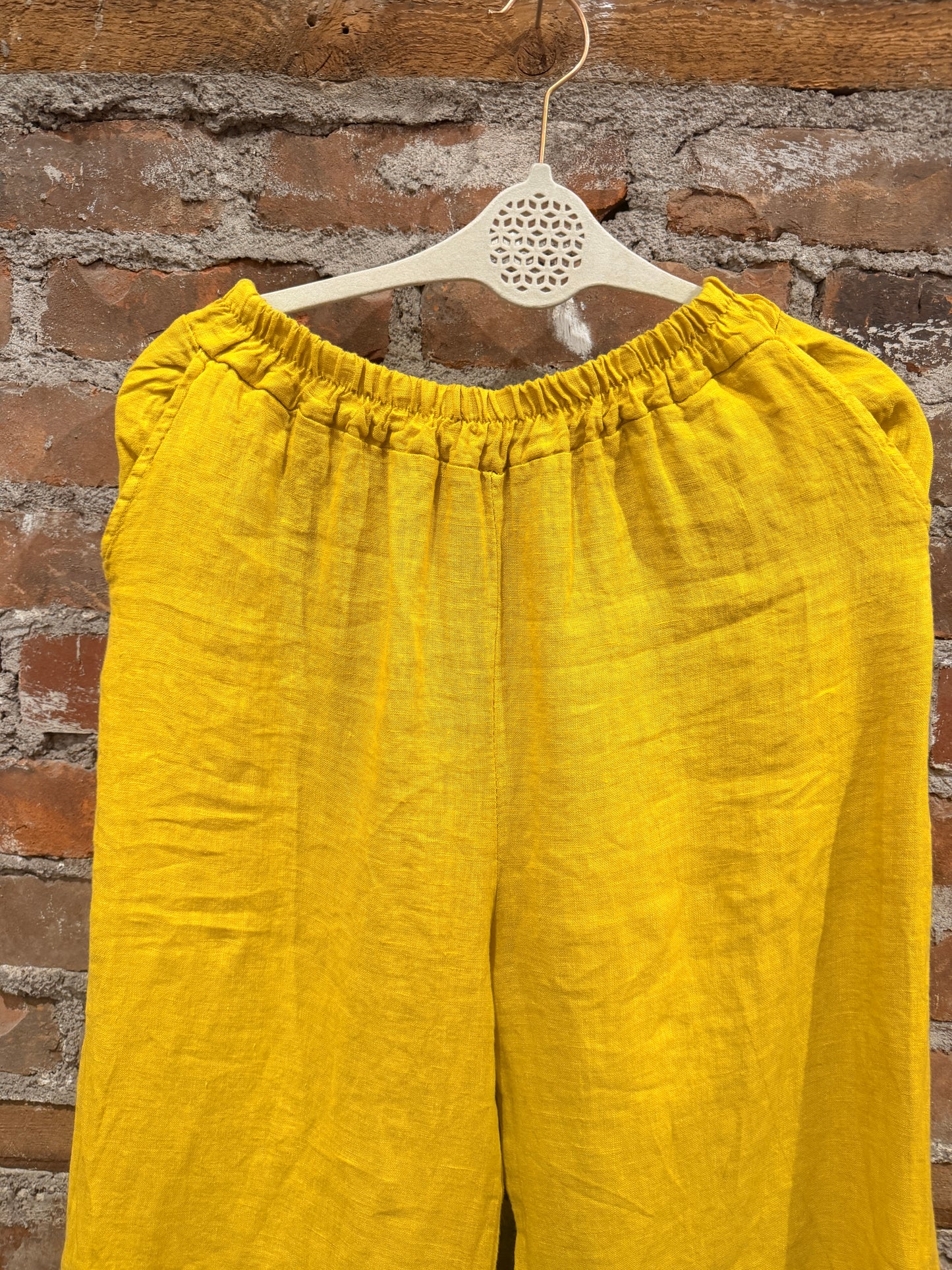 Linen trousers- mustard
