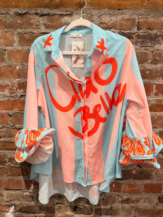 Ruffle sleeve Blouse-CIAO