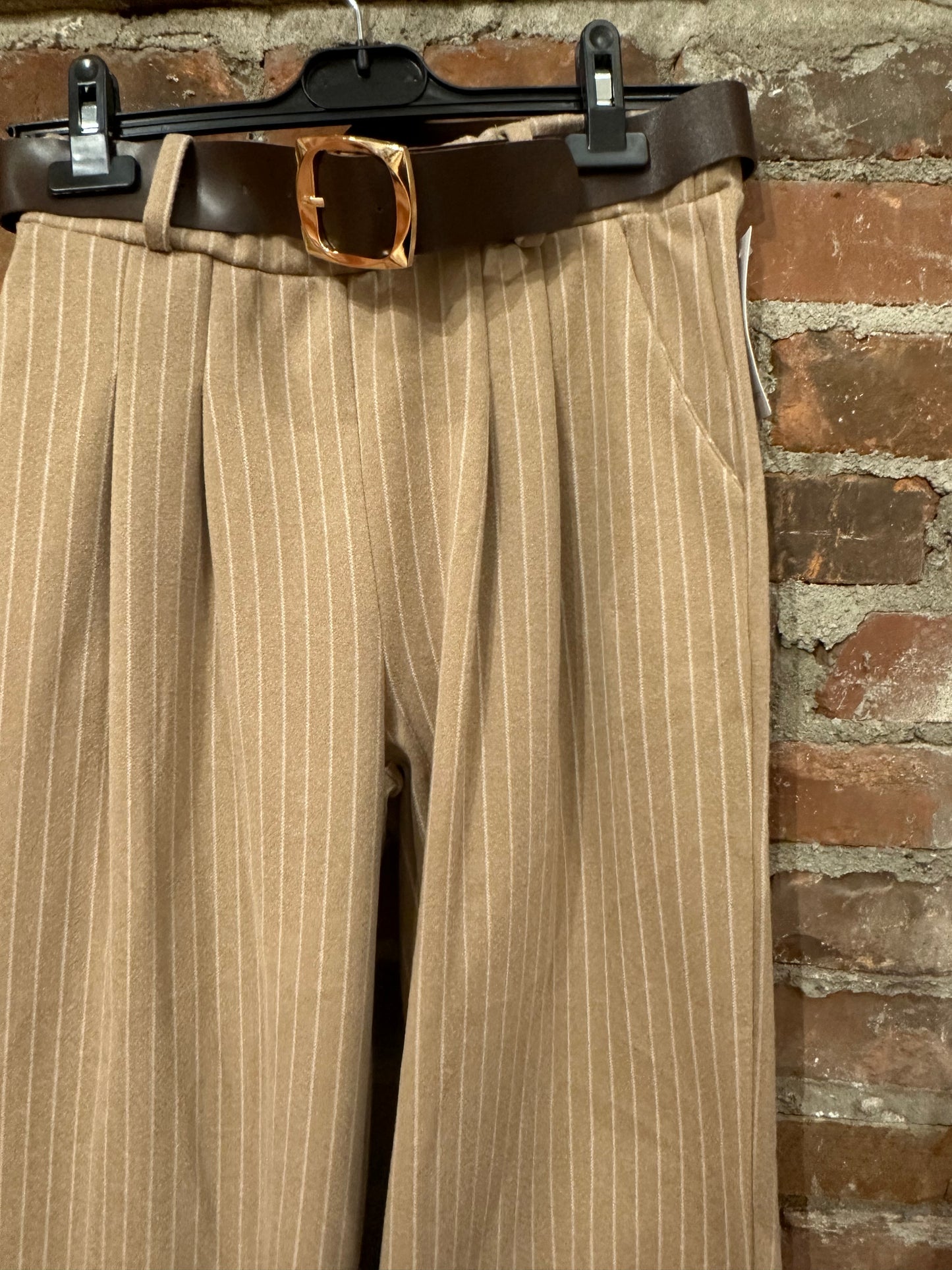 Pin stripe trouser - beige