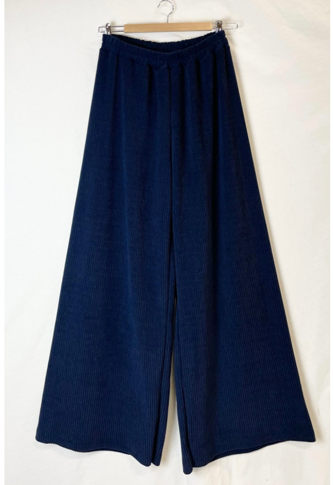 Velvet wide leg trouser