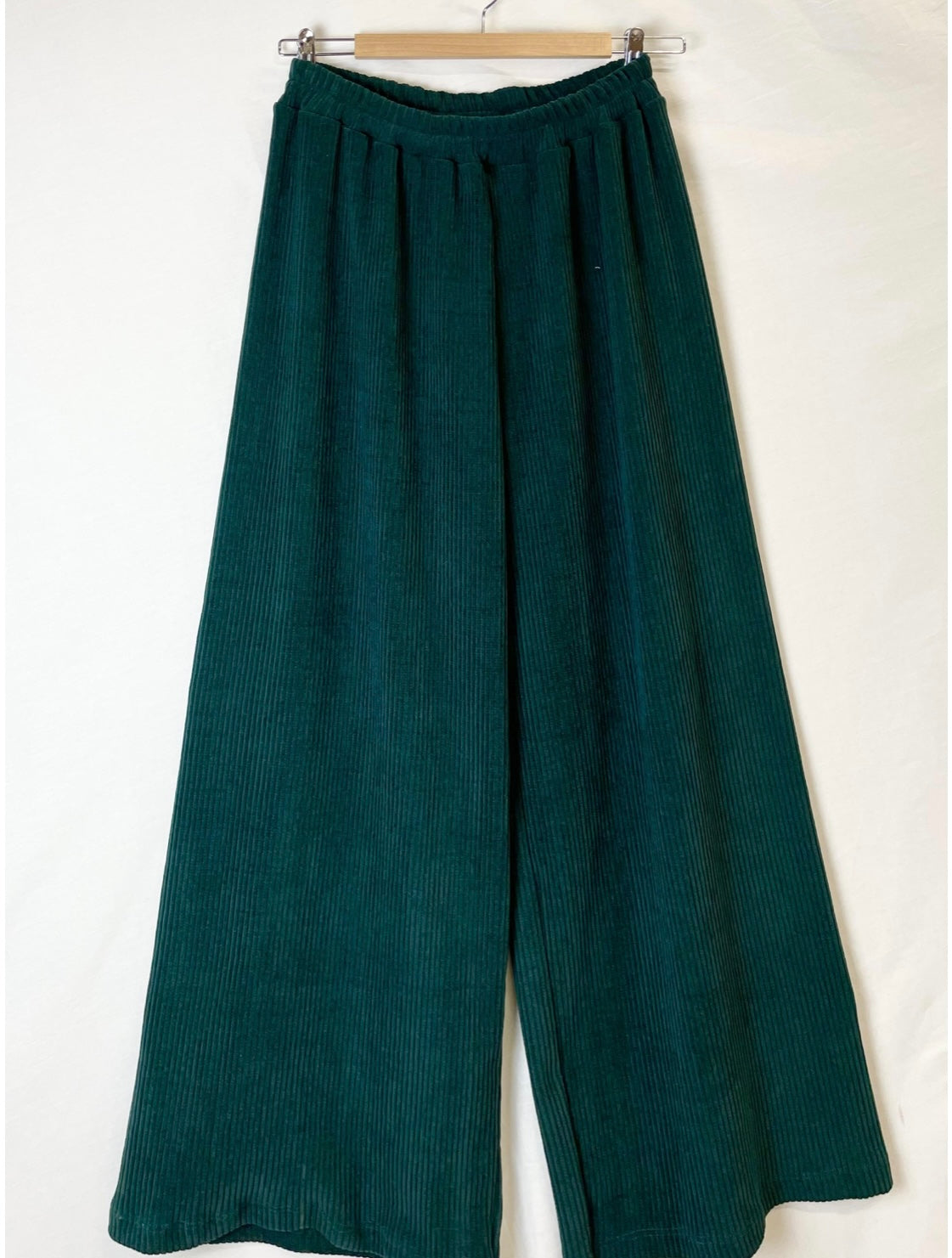 Velvet wide leg trouser