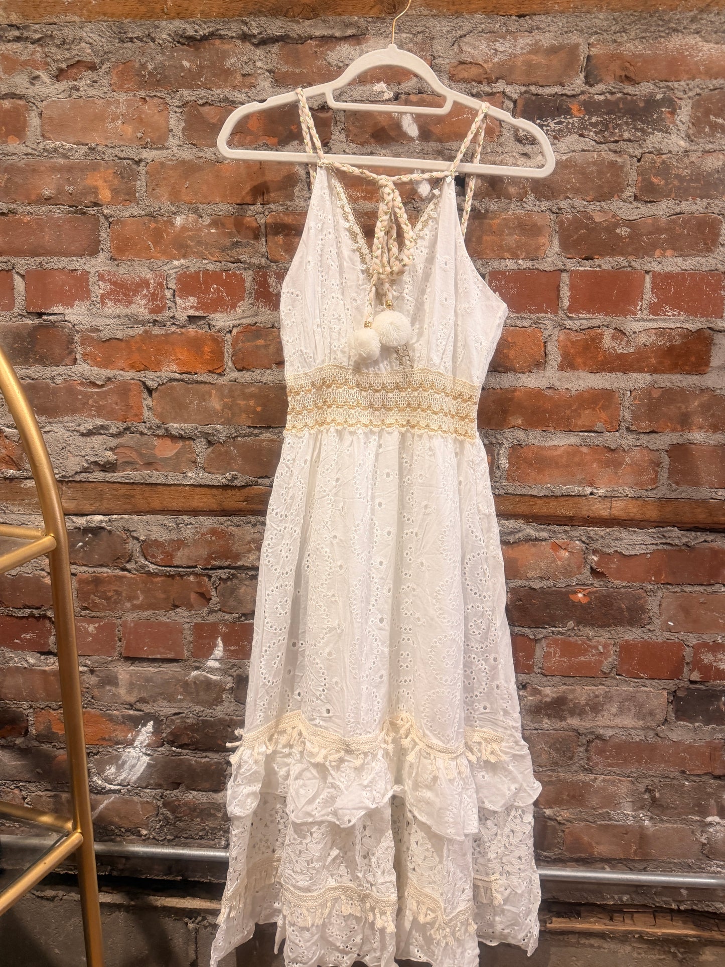 Verona Cotton islet dress -white