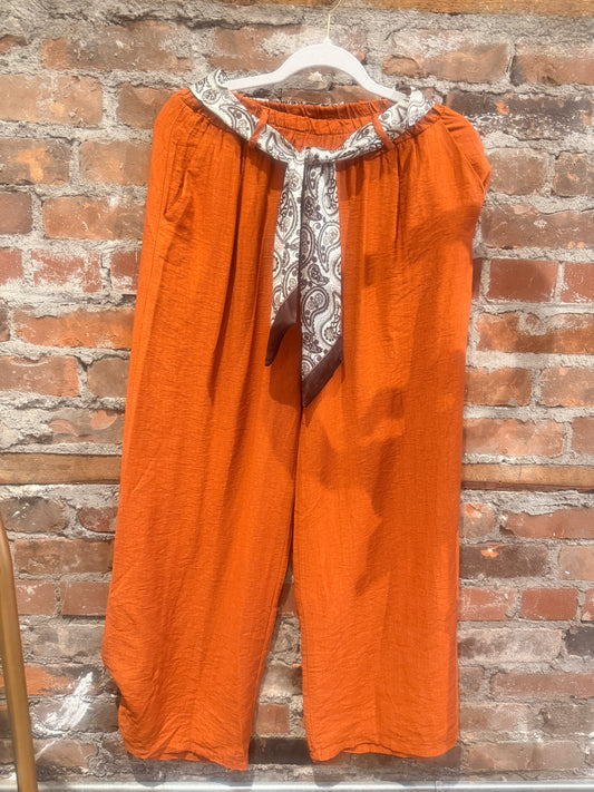 Silky trousers  -rust