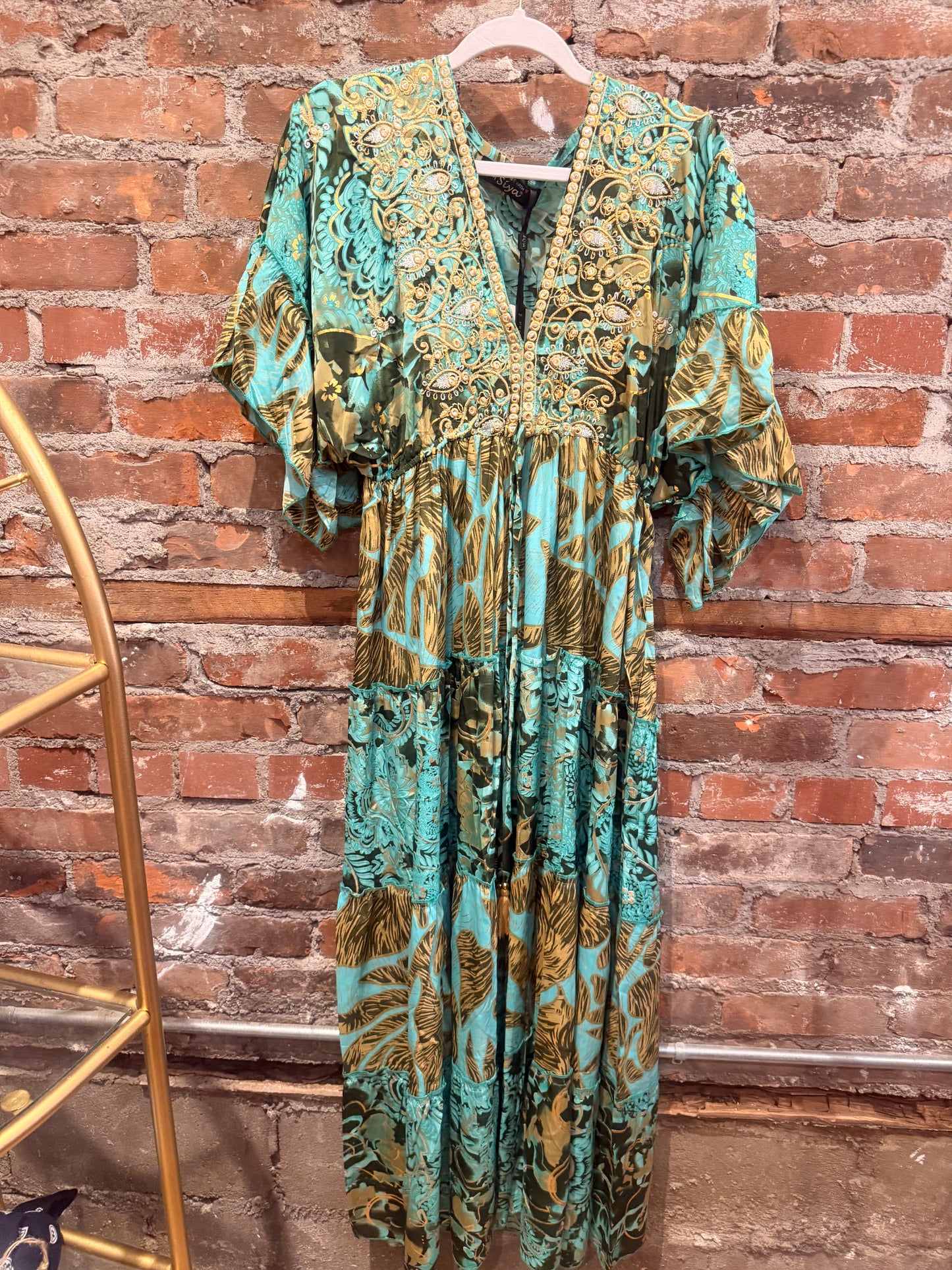 Solstice Kaftan dress - emerald