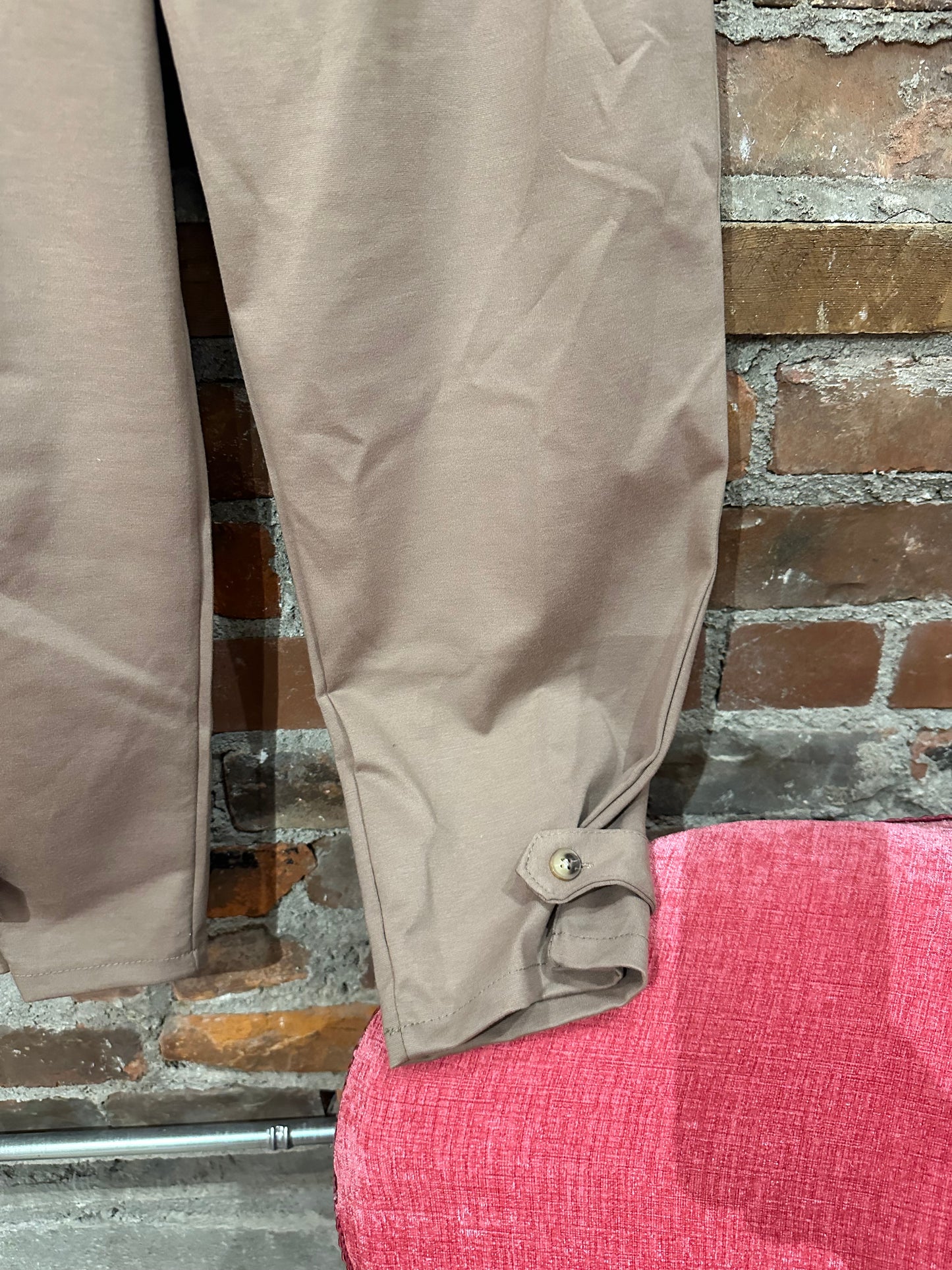 Pull on barrel pants -beige