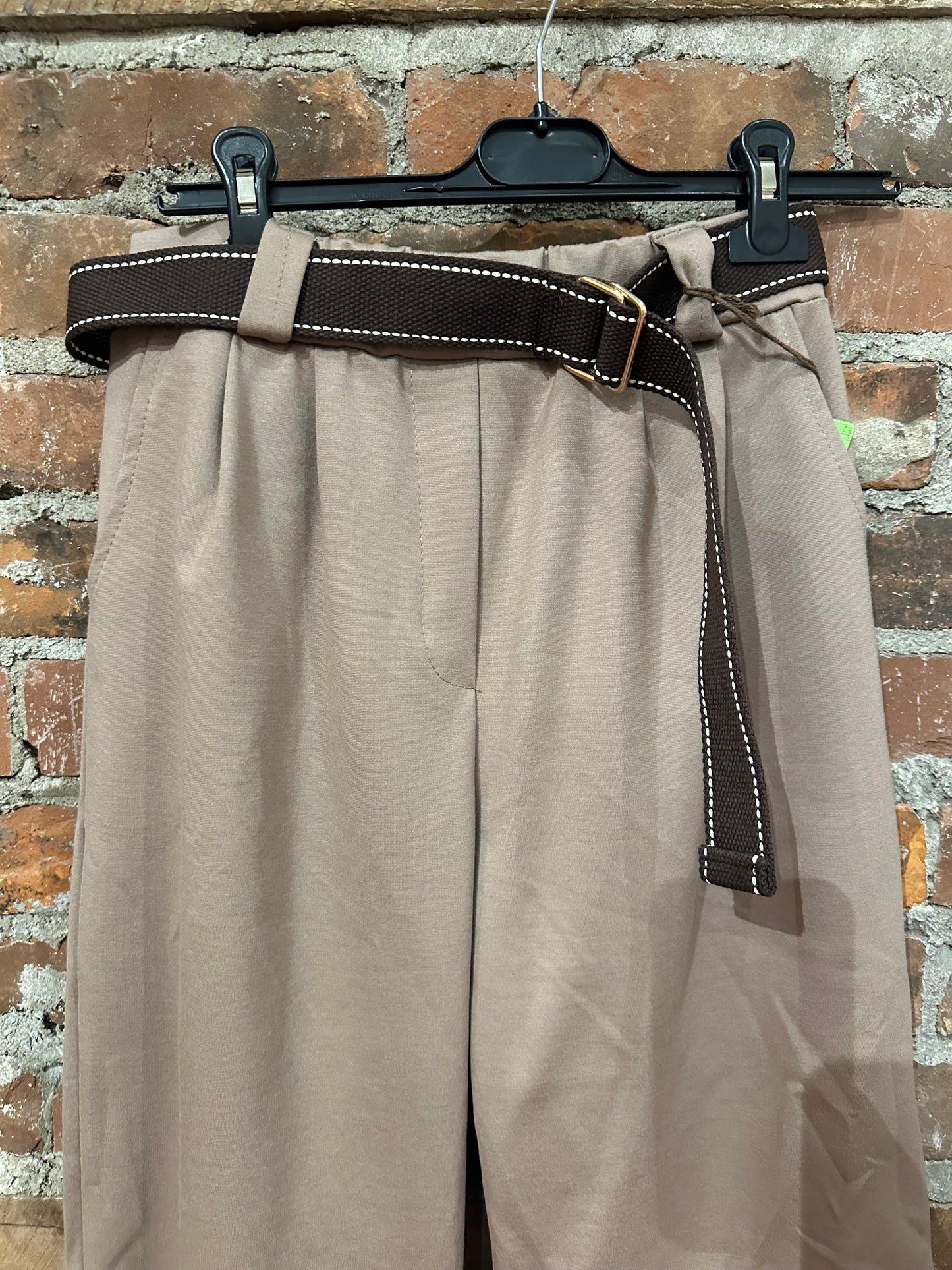 Pull on barrel pants -beige