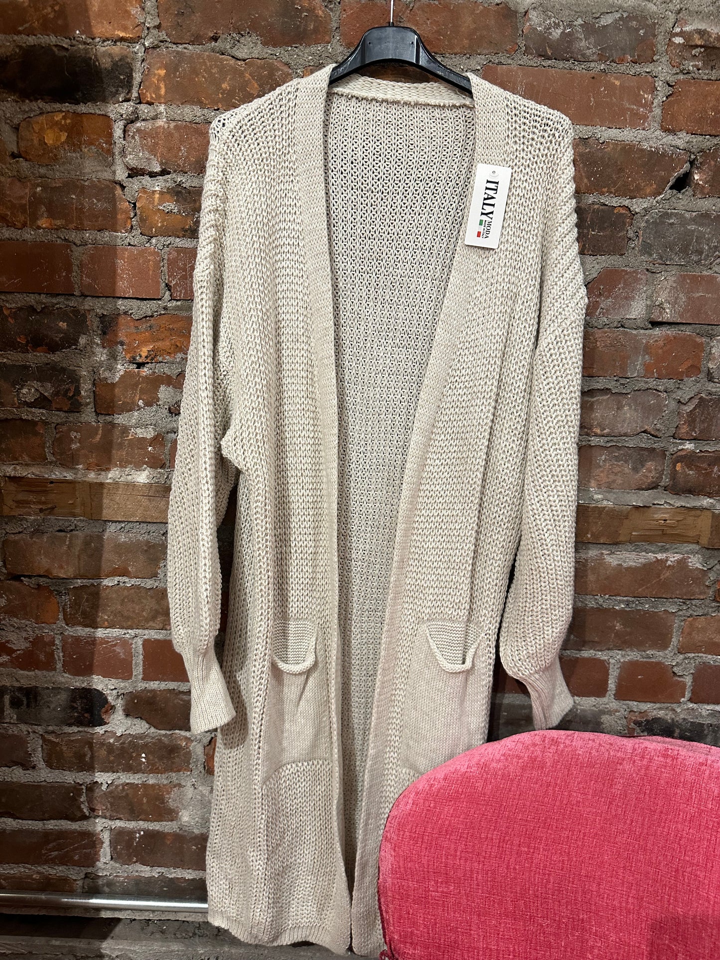 Chunky knit cardigan-cream