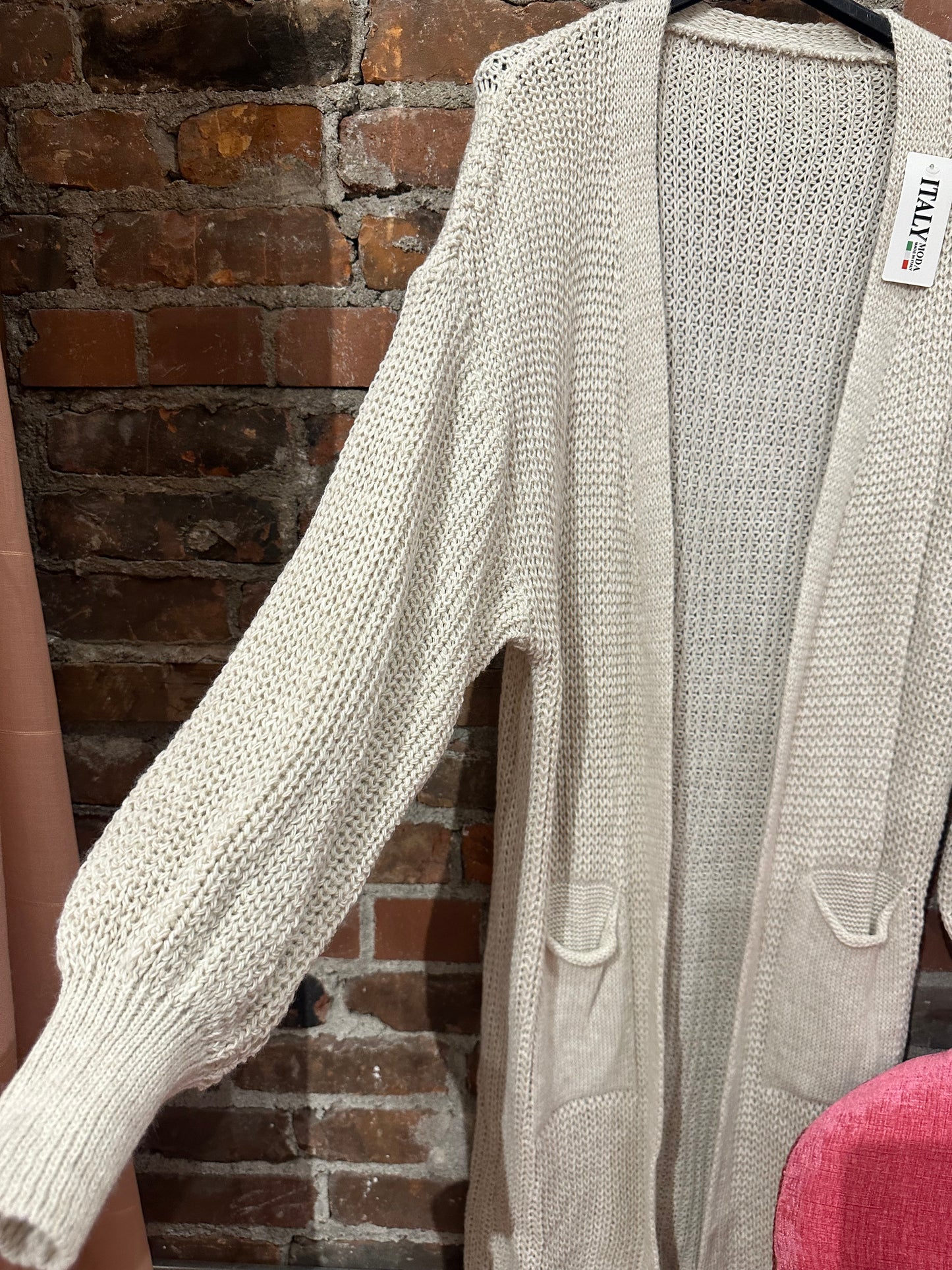 Chunky knit cardigan-cream