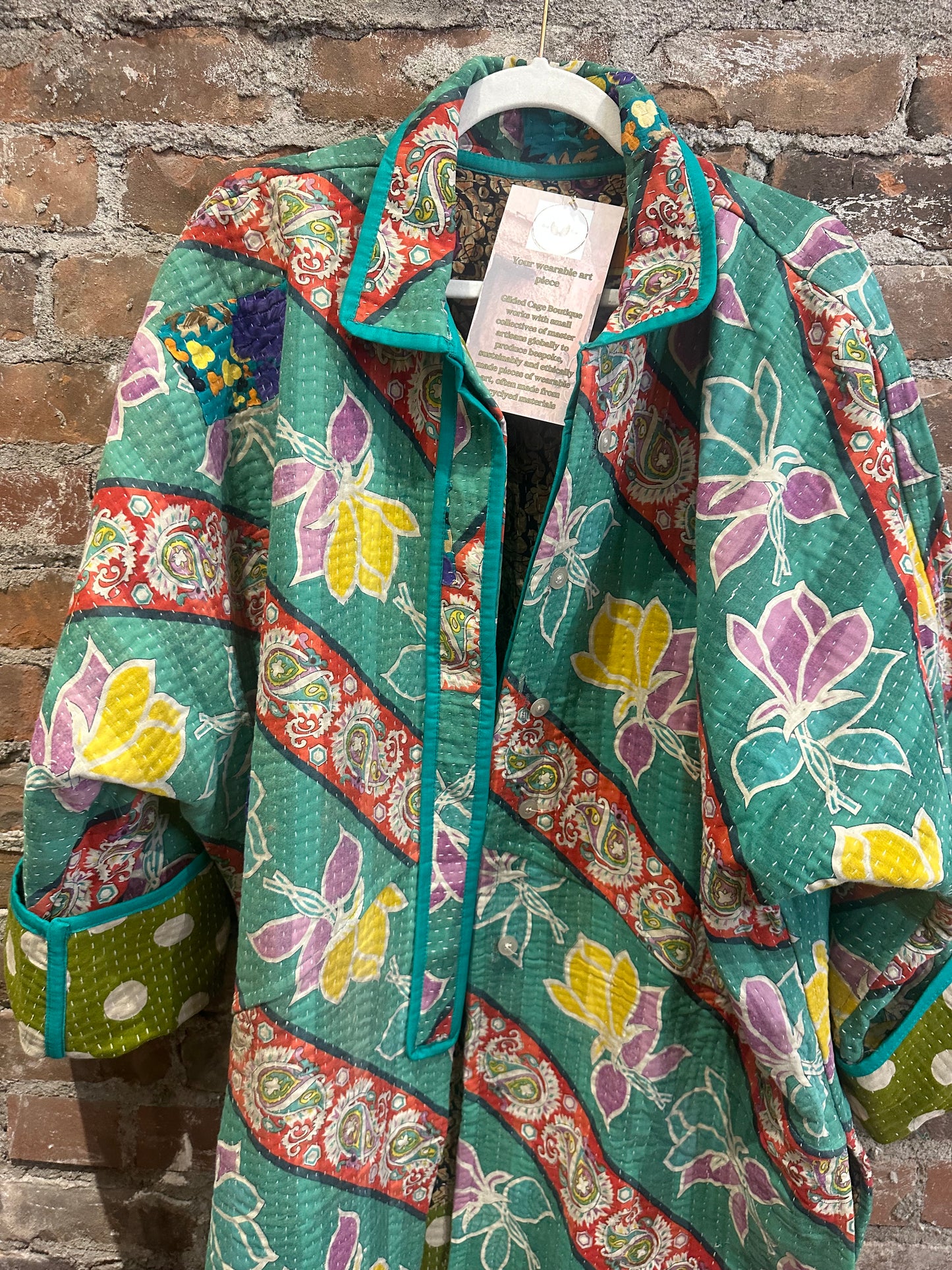 The Dahlia Jacket -Green/Yellow/Multi