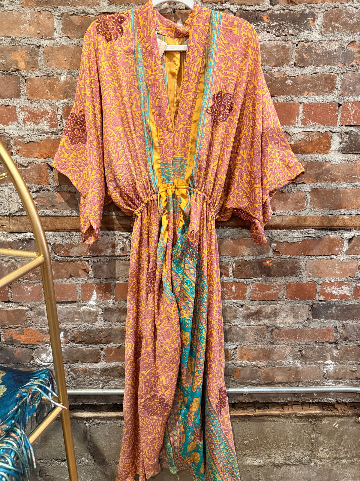 The Pheonix Dress-pink/mint/yellow