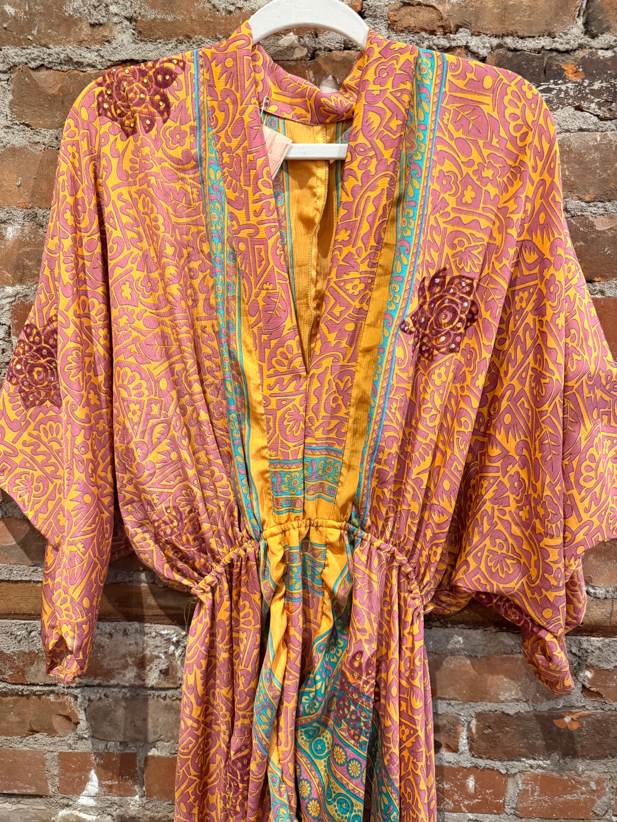 The Pheonix Dress-pink/mint/yellow