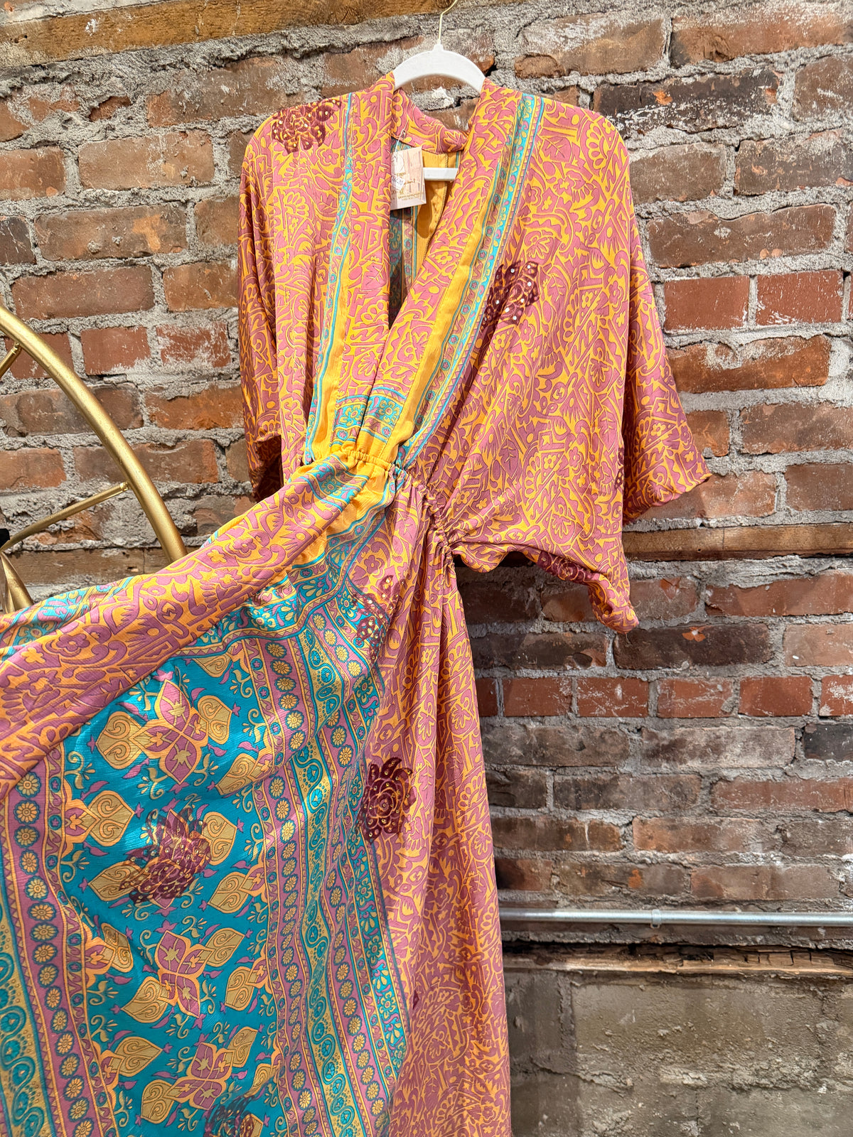 The Pheonix Dress-pink/mint/yellow