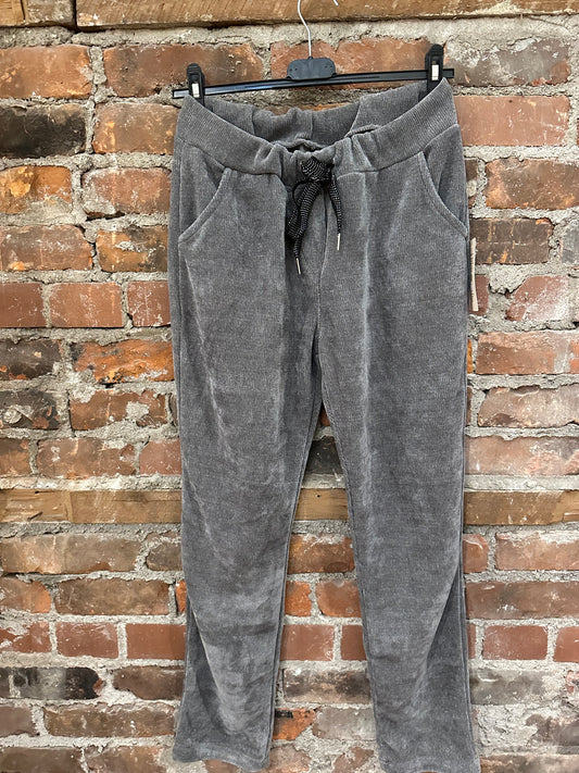 Velvet joggers - grey