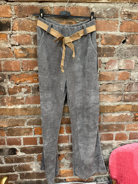 Velvet pants-grey