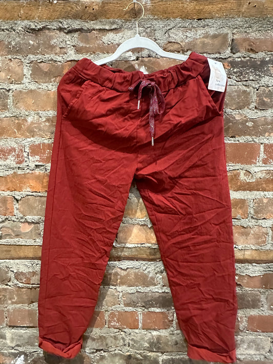Magic pants -Burgandy