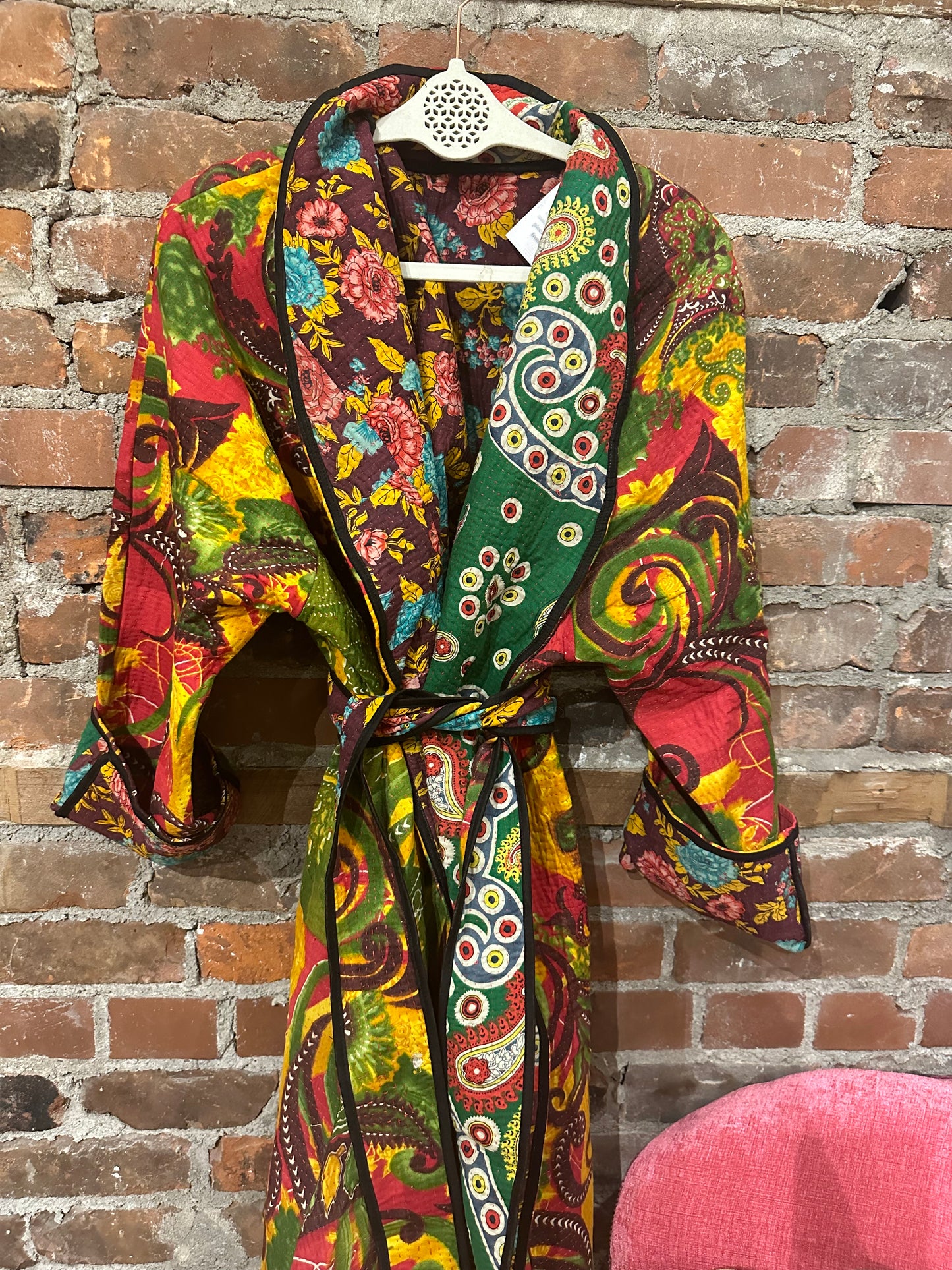 Vintage kantha trench- multi