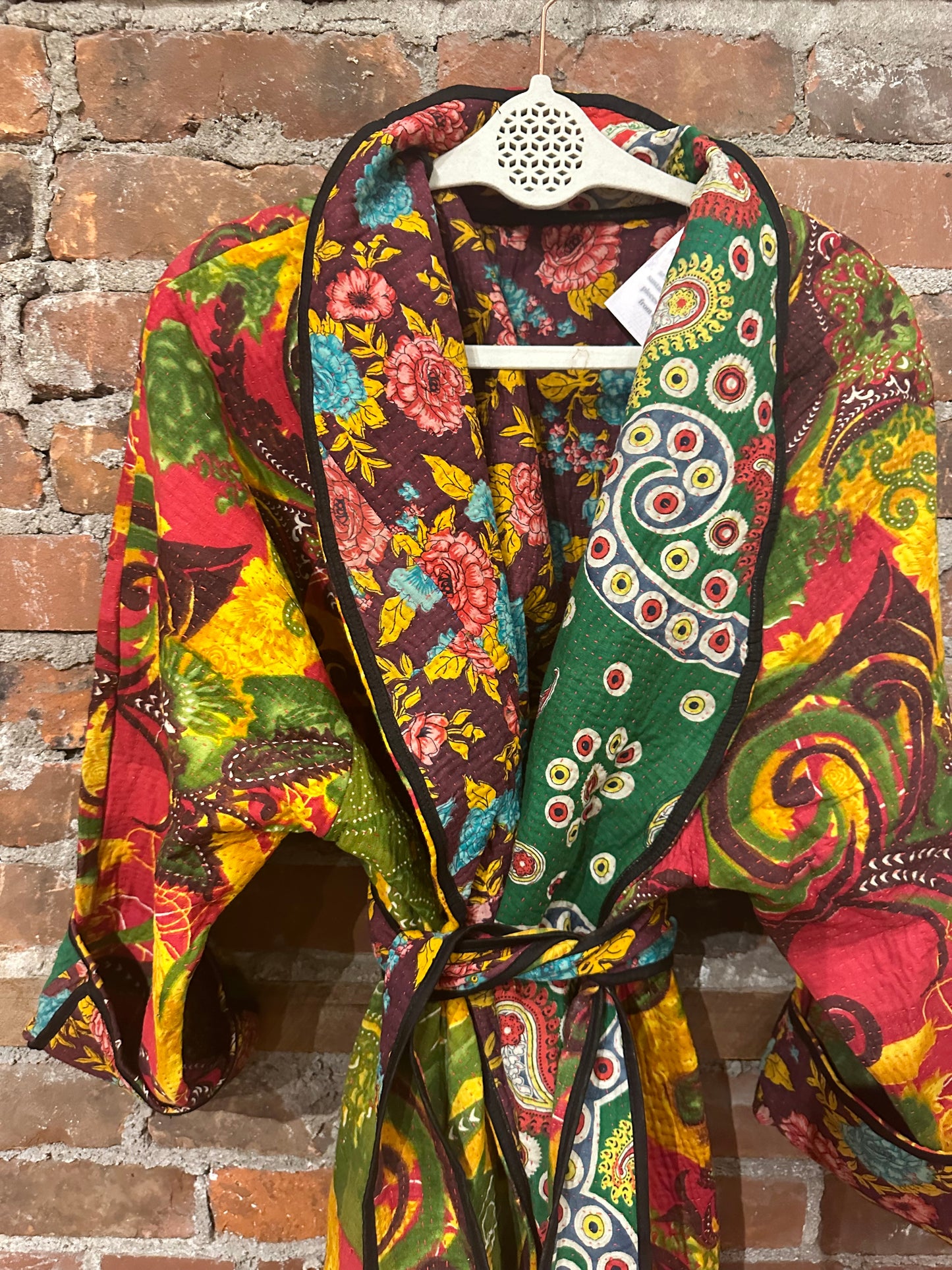 Vintage kantha trench- multi