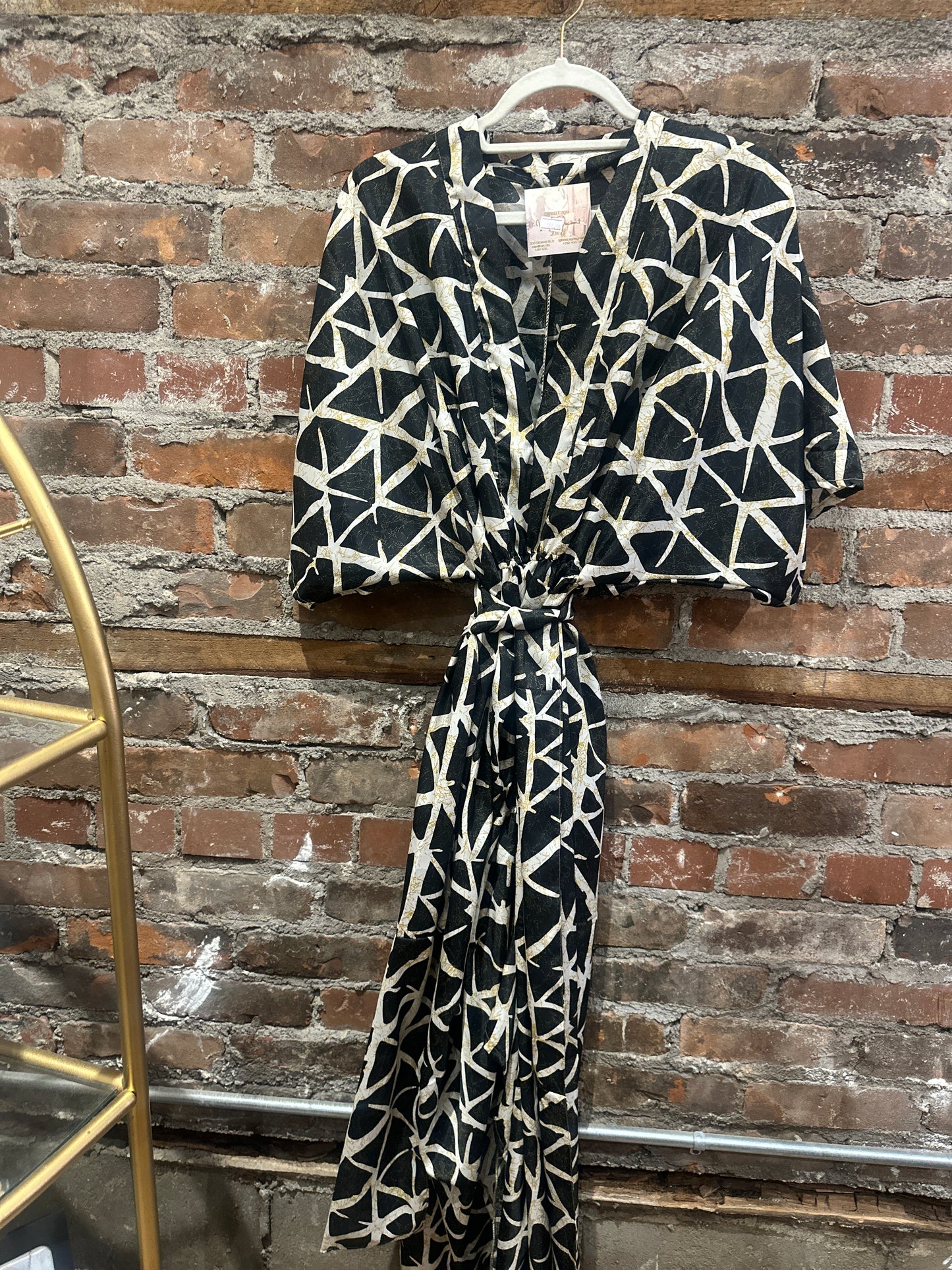 The Haven kimono sleeved dress- black