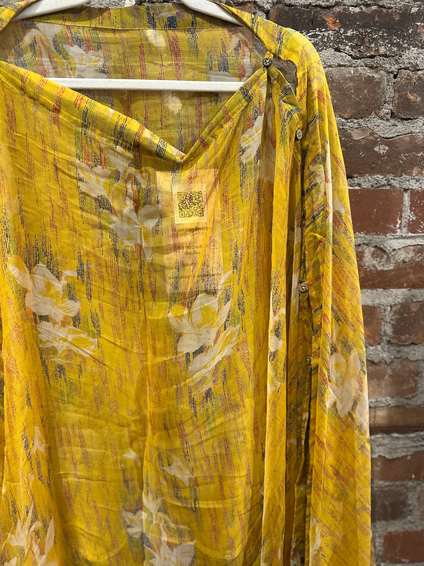 Vintage silk multi way cape - saffron