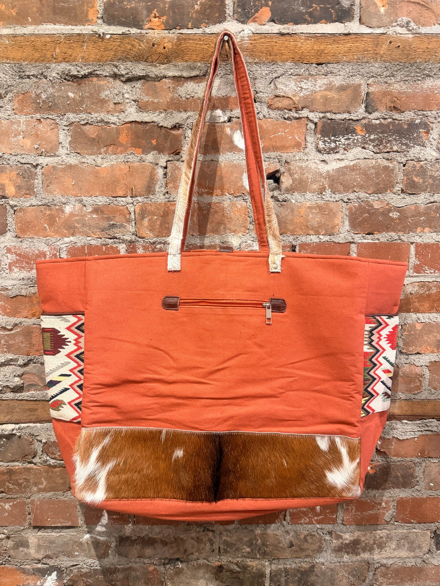 Handmade Carpet Weekender Bag- rust