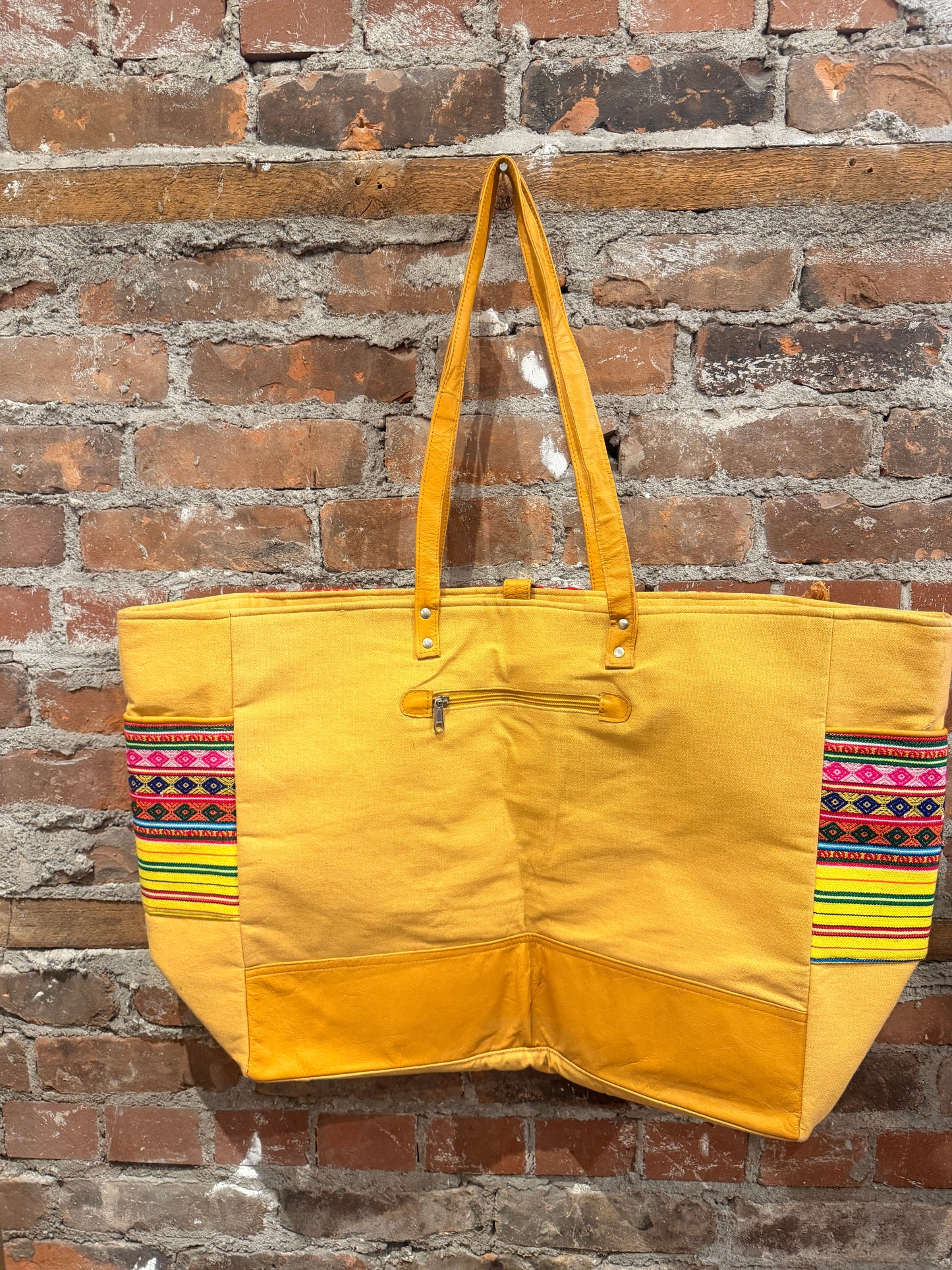 Handmade Carpet Weekender Bag/mustard