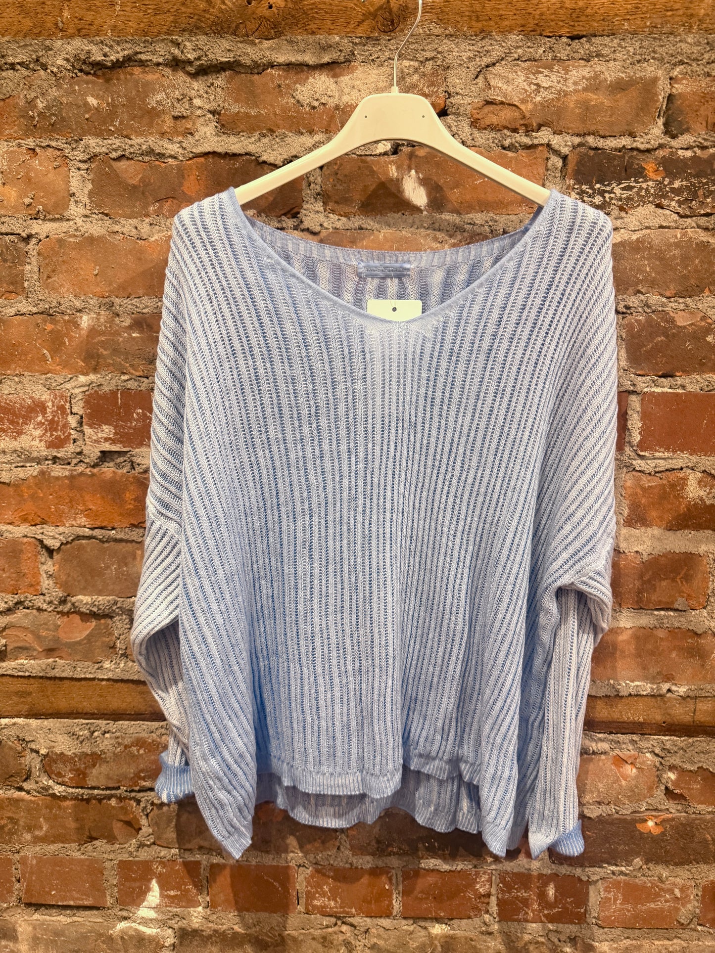 Knit sweater- cornflower blue