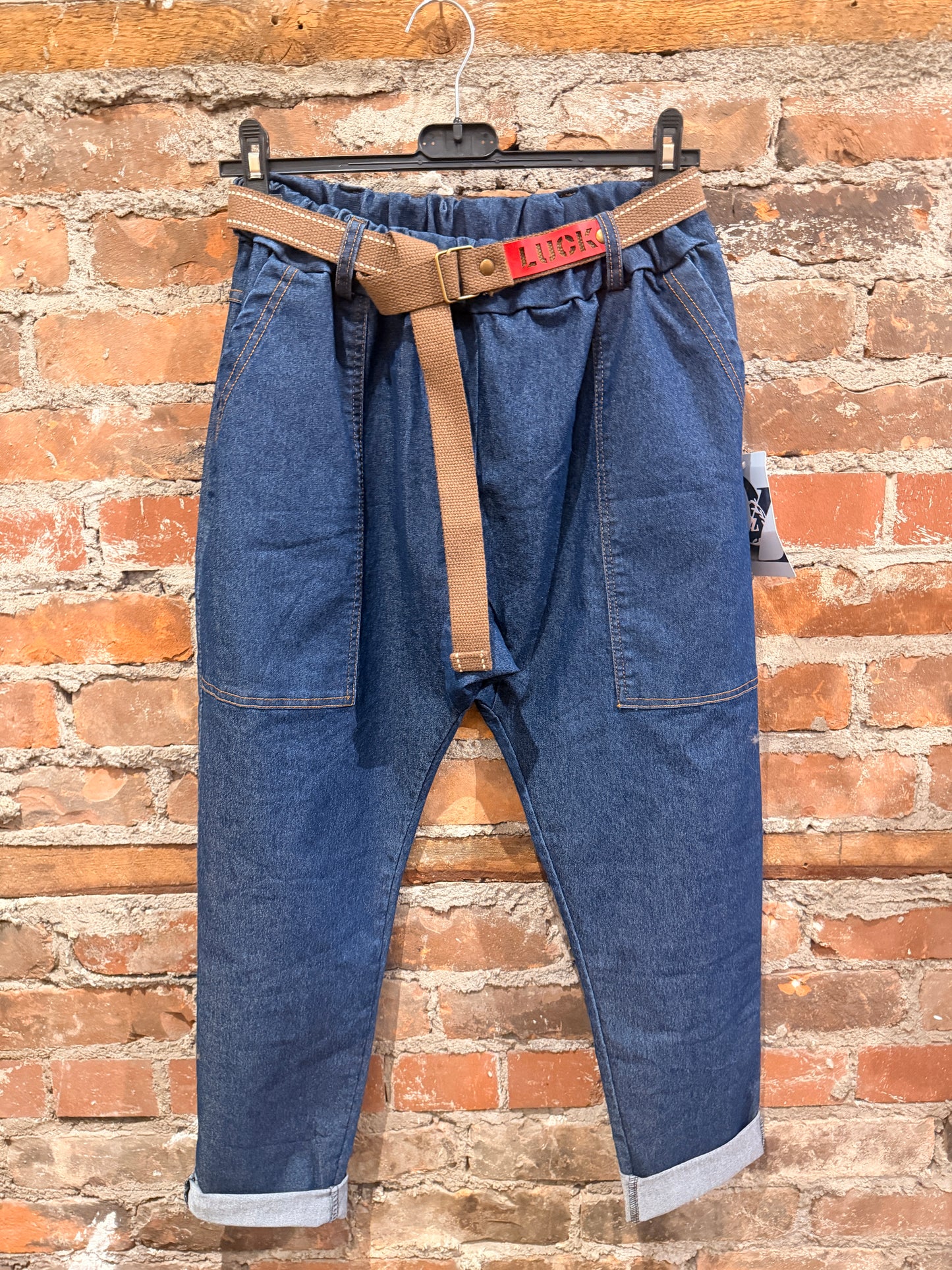 Denim harem jeans