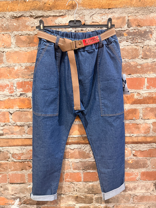 Denim harem jeans