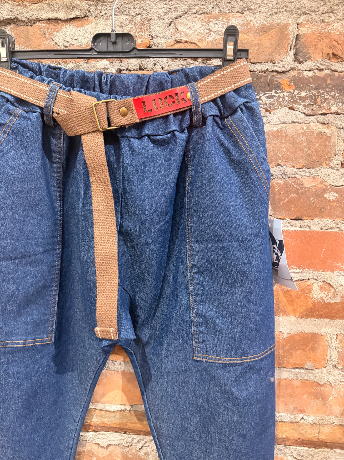 Denim harem jeans