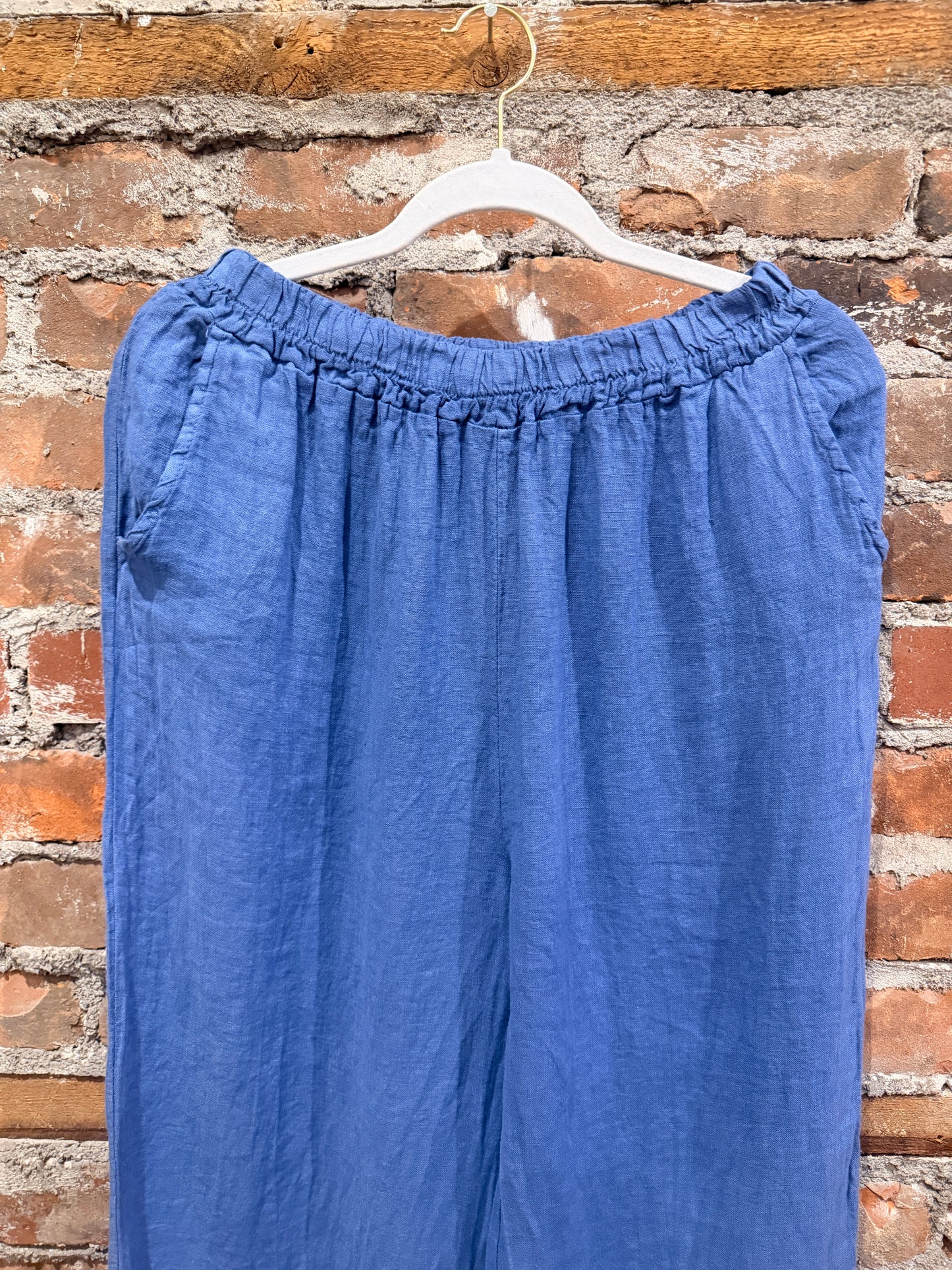 Linen trousers- blue jean
