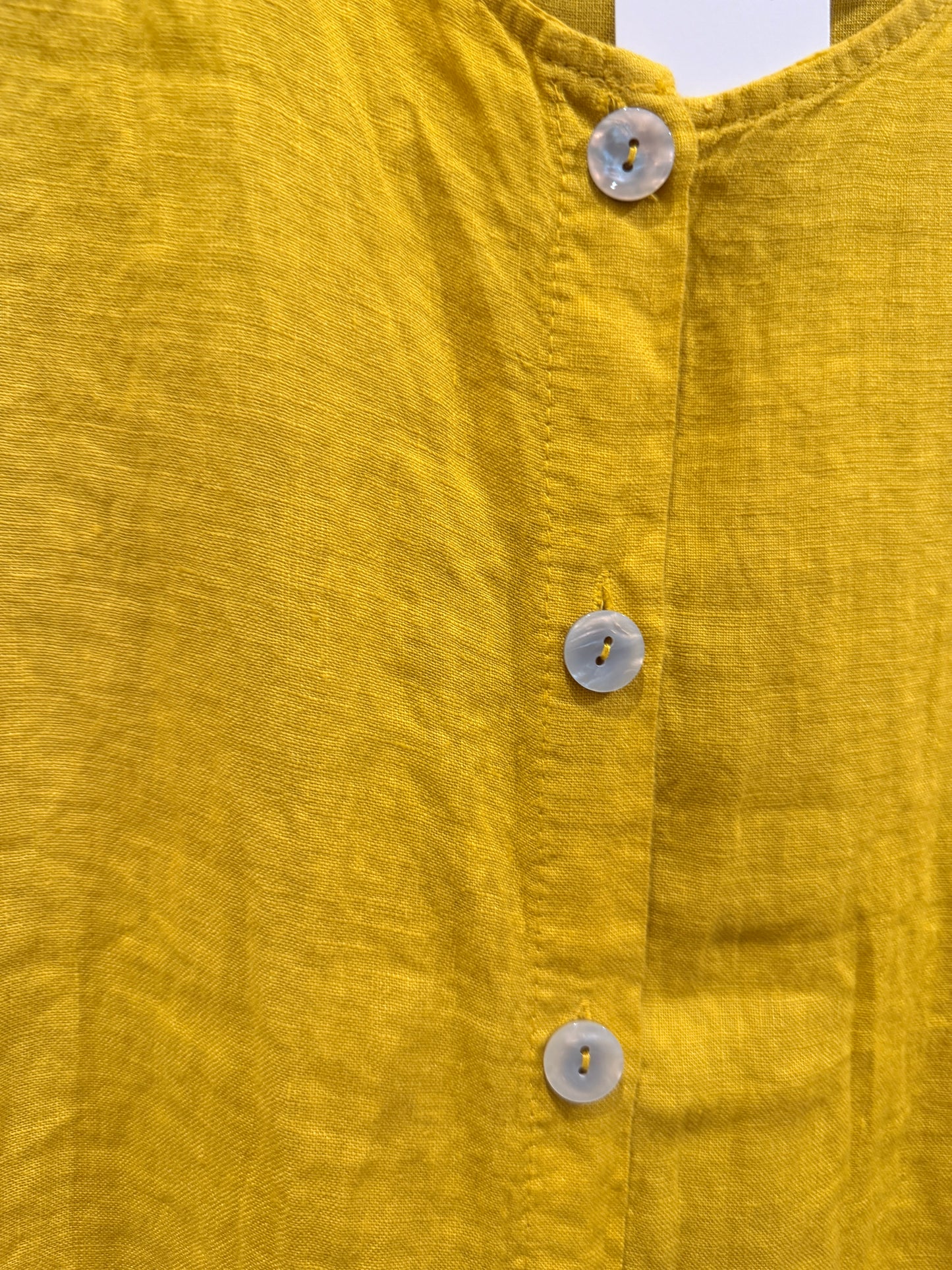 Linen cardigan shirt - mustard
