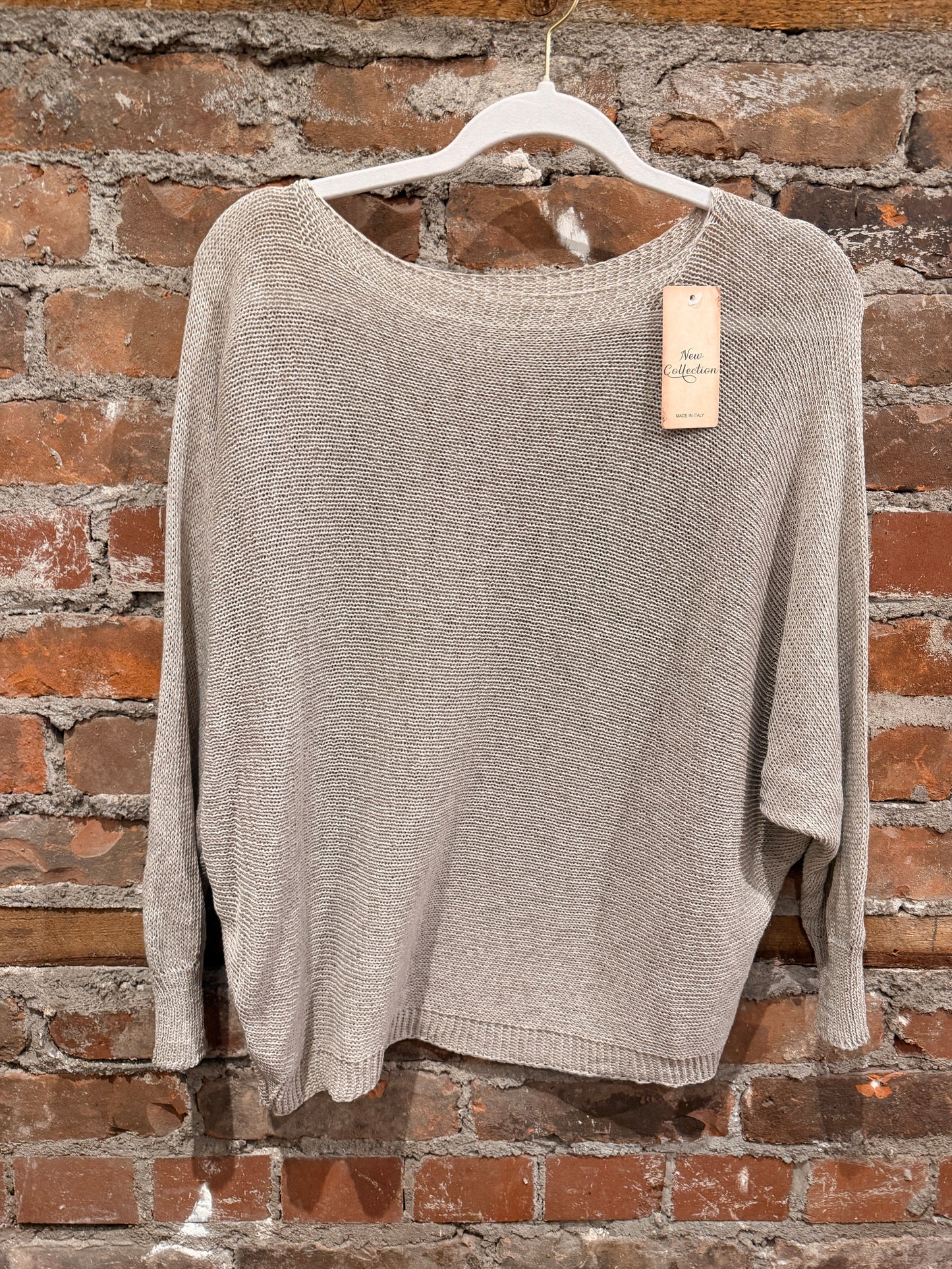 Knit dolman sweater- taupe