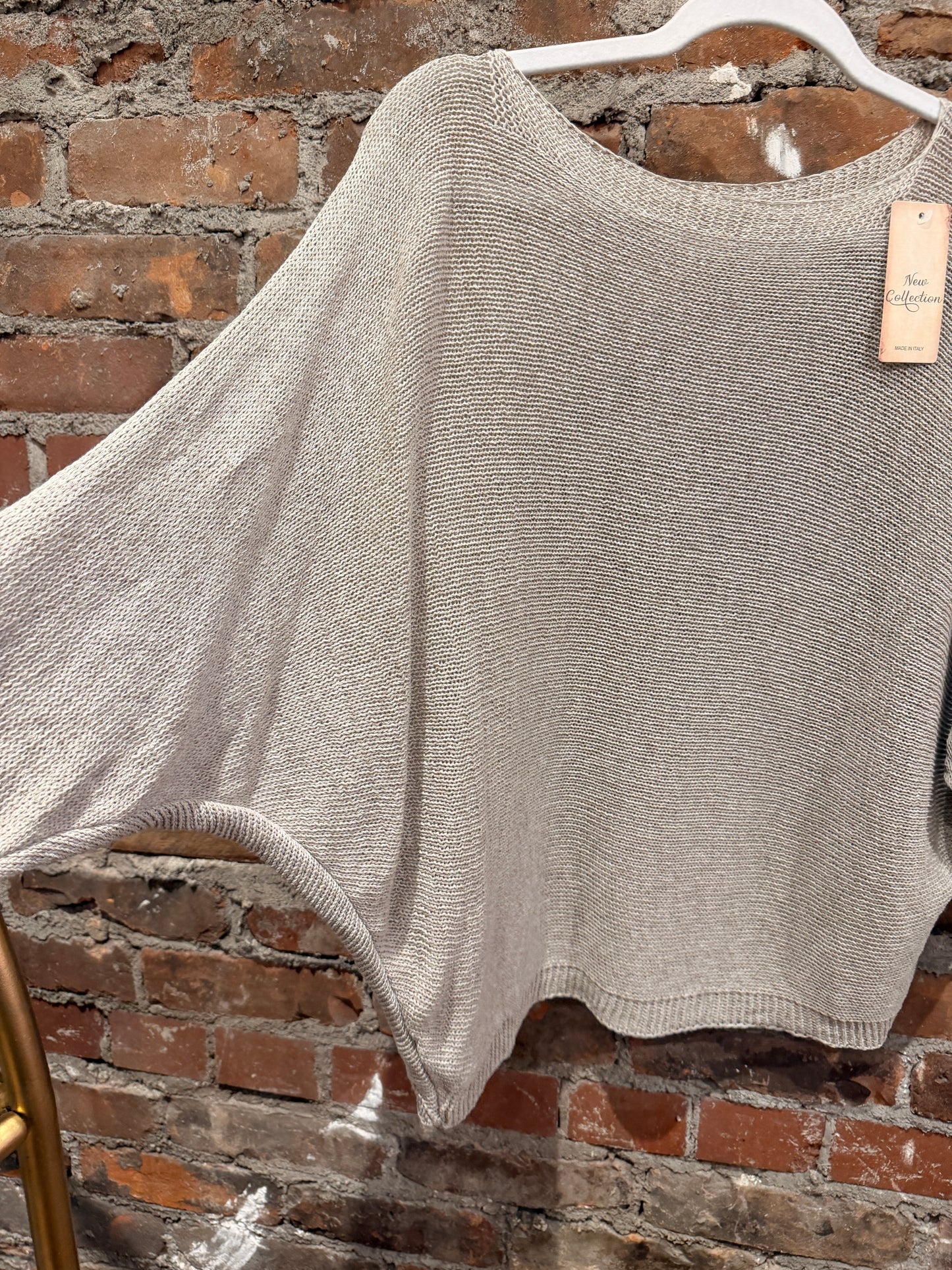 Knit dolman sweater- taupe